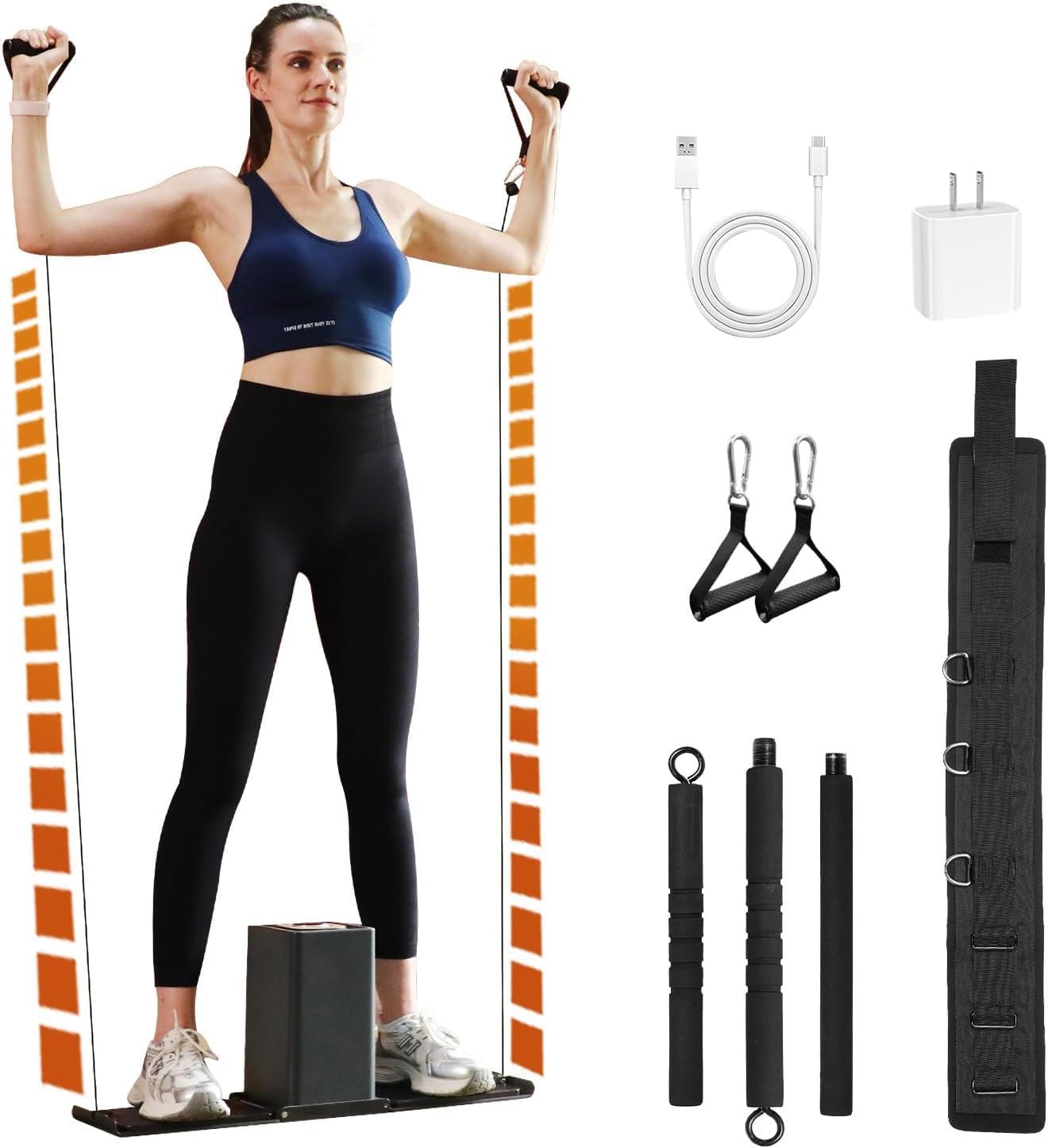 SR3 Smart Home Gym Equipment ，Portable Full Body Workout Cable Machine with Ambient Light,at Home Gym | All in One Gym for Travel | Foldable Gym & Home Exercise Equipment