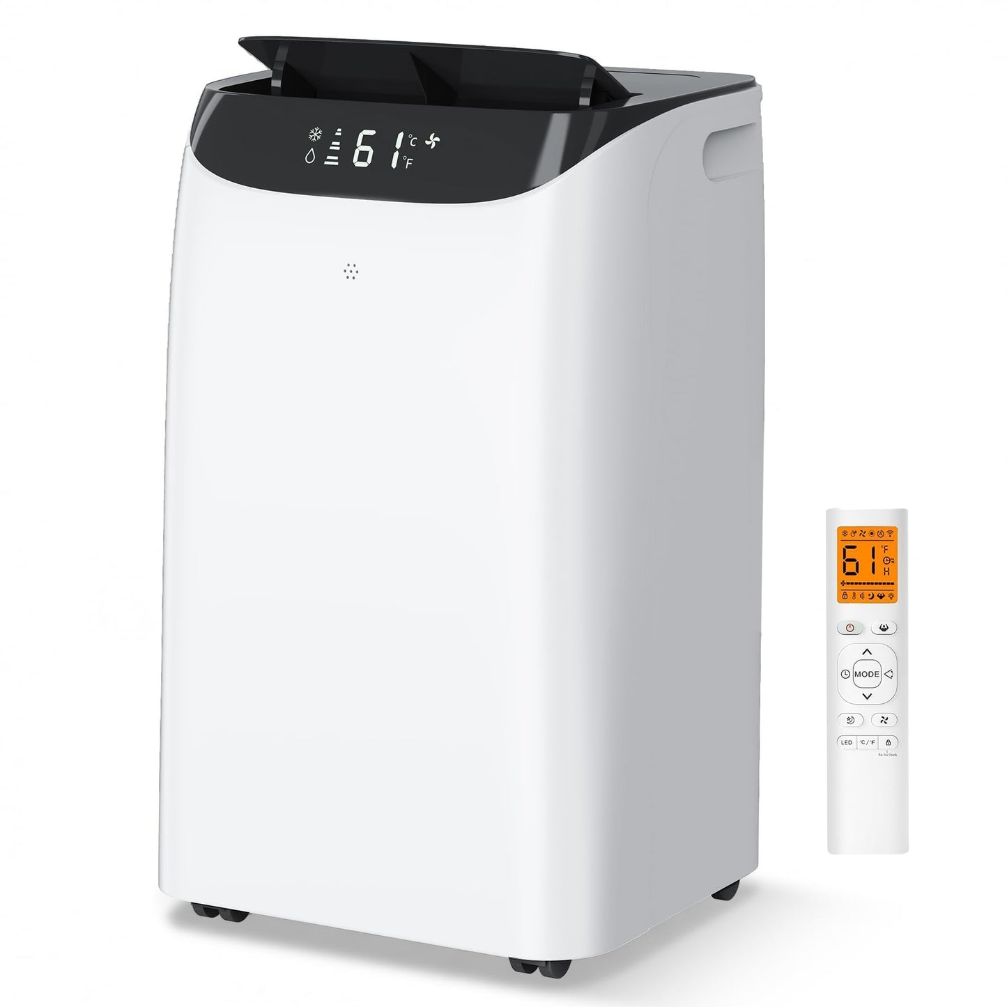 14000 BTU Portable Air Conditioners, Cooling,Fan,Dehumidification,Sleep Mode for Large Rooms up to 700 Sq.Ft, AC Unit with Remote Control, 24H Timer, Installation Kits Included