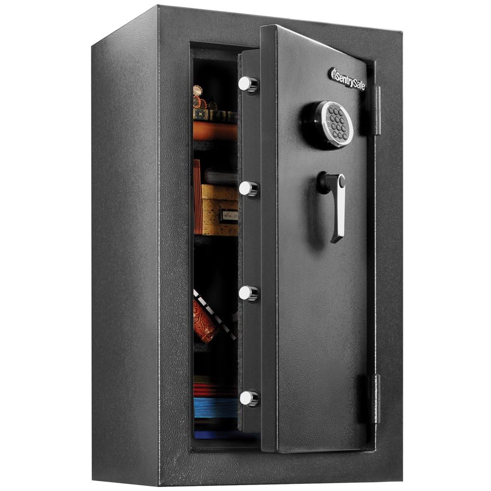 SentrySafe Fireproof and Waterproof XX-Large Steel Floor Safe with Digital Keypad Lock, DOJ-Certified Large Gun Safe for Home, 4.71 Cubic Feet, 37.7 x 21.7 x 19.0 Inches, EF4738E