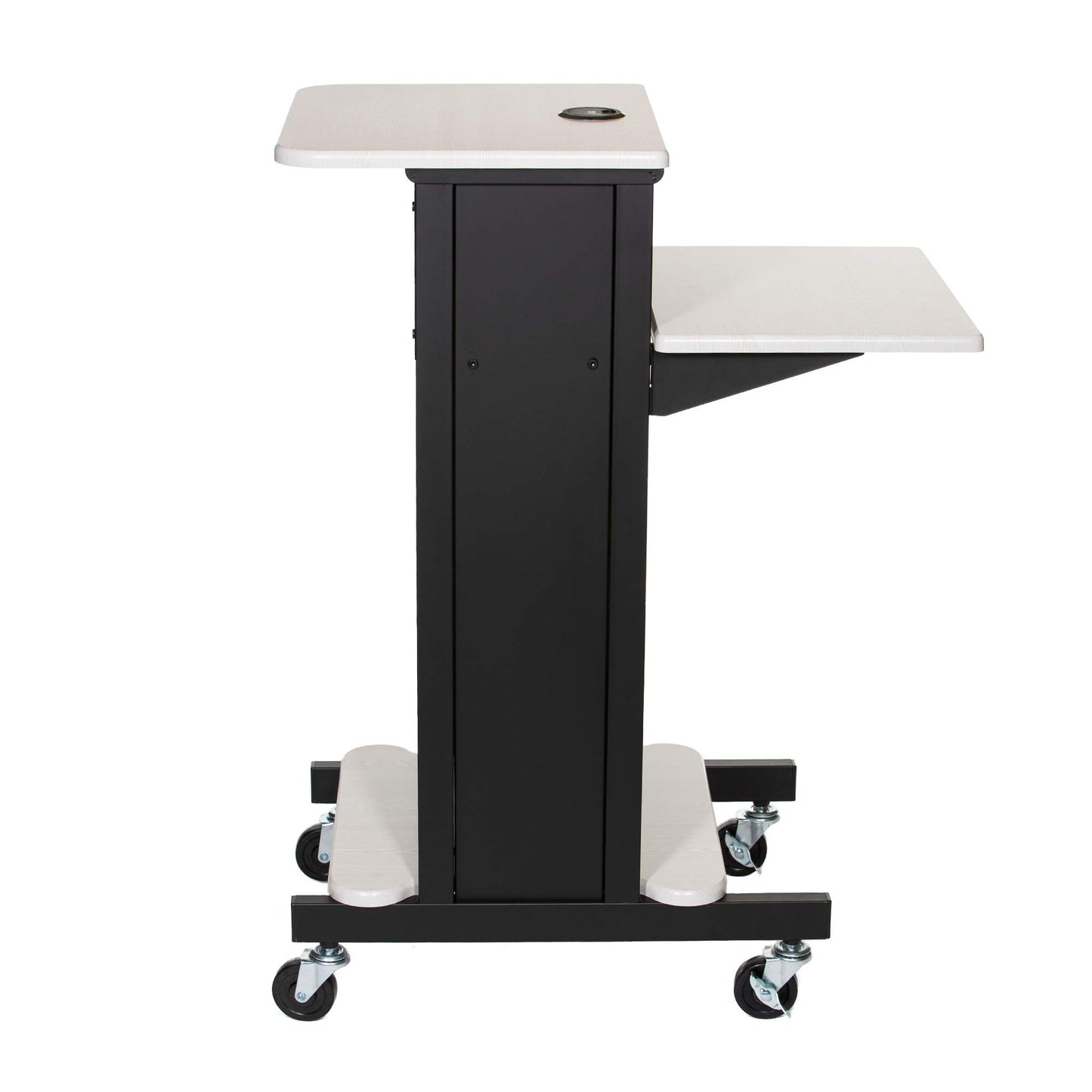 OEF Furnishings Presentation Cart and Stand, OEFPRC200, Steel Frame, Ivory Woodgrain