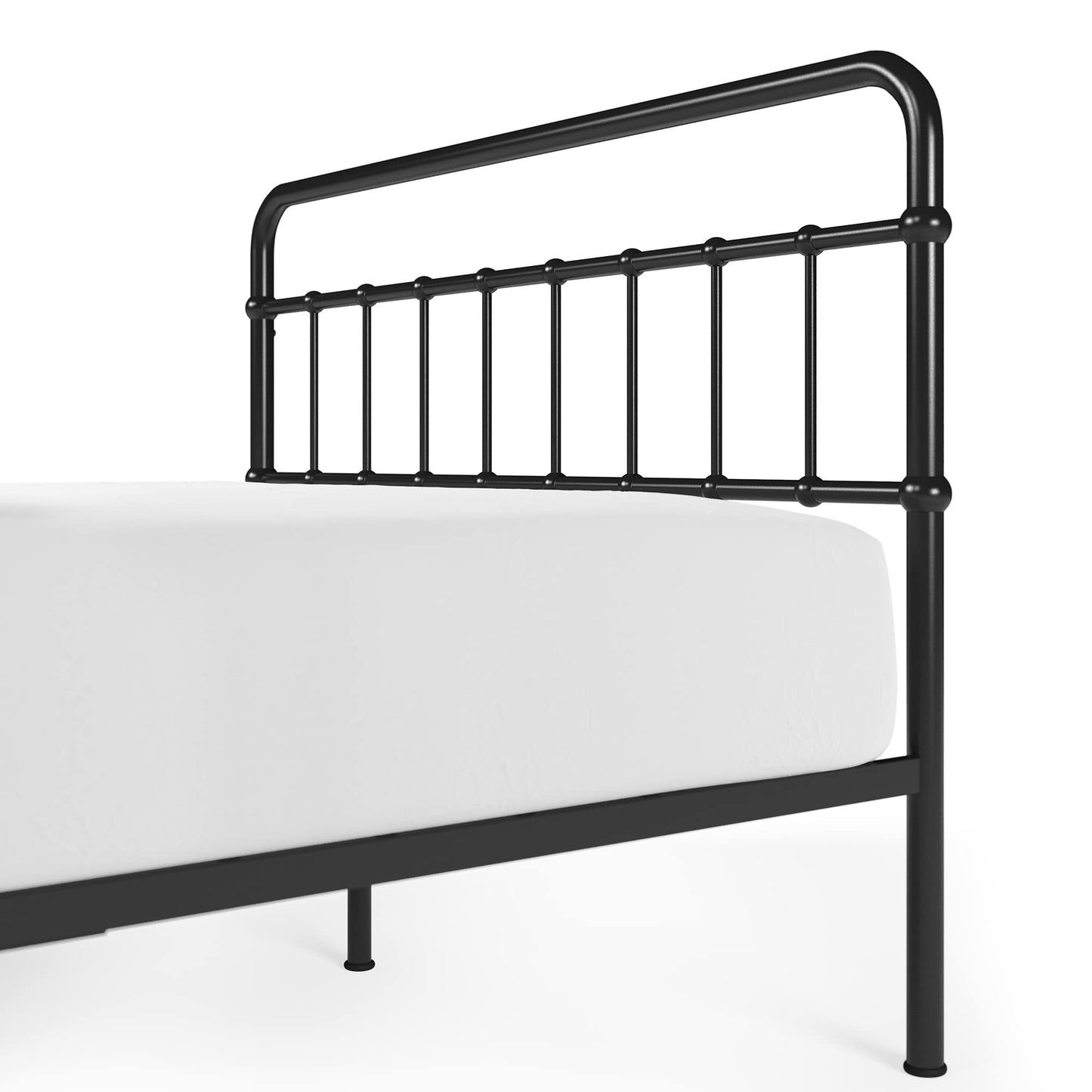 Zinus Florence Metal Platform Bed Frame, Mattress Foundation, No Box Spring Needed, Easy Assembly, Black, King