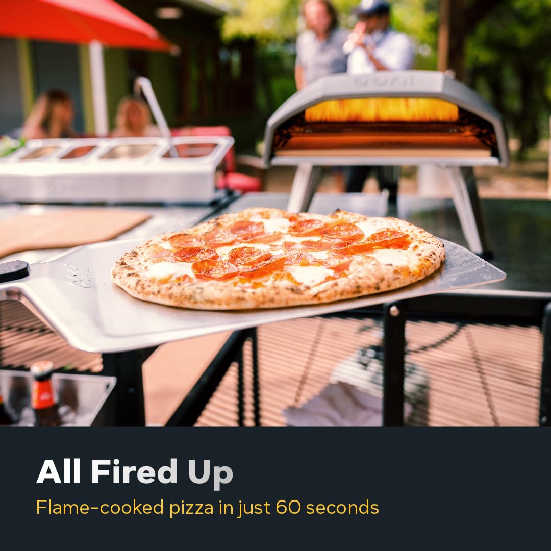 Ooni Koda 12 Gas Pizza Oven – 12" Propane Powered Outdoor Oven with 28 mBar Regulator and Gas Hose, Gas powered Portable Pizza Oven - Foundry Black