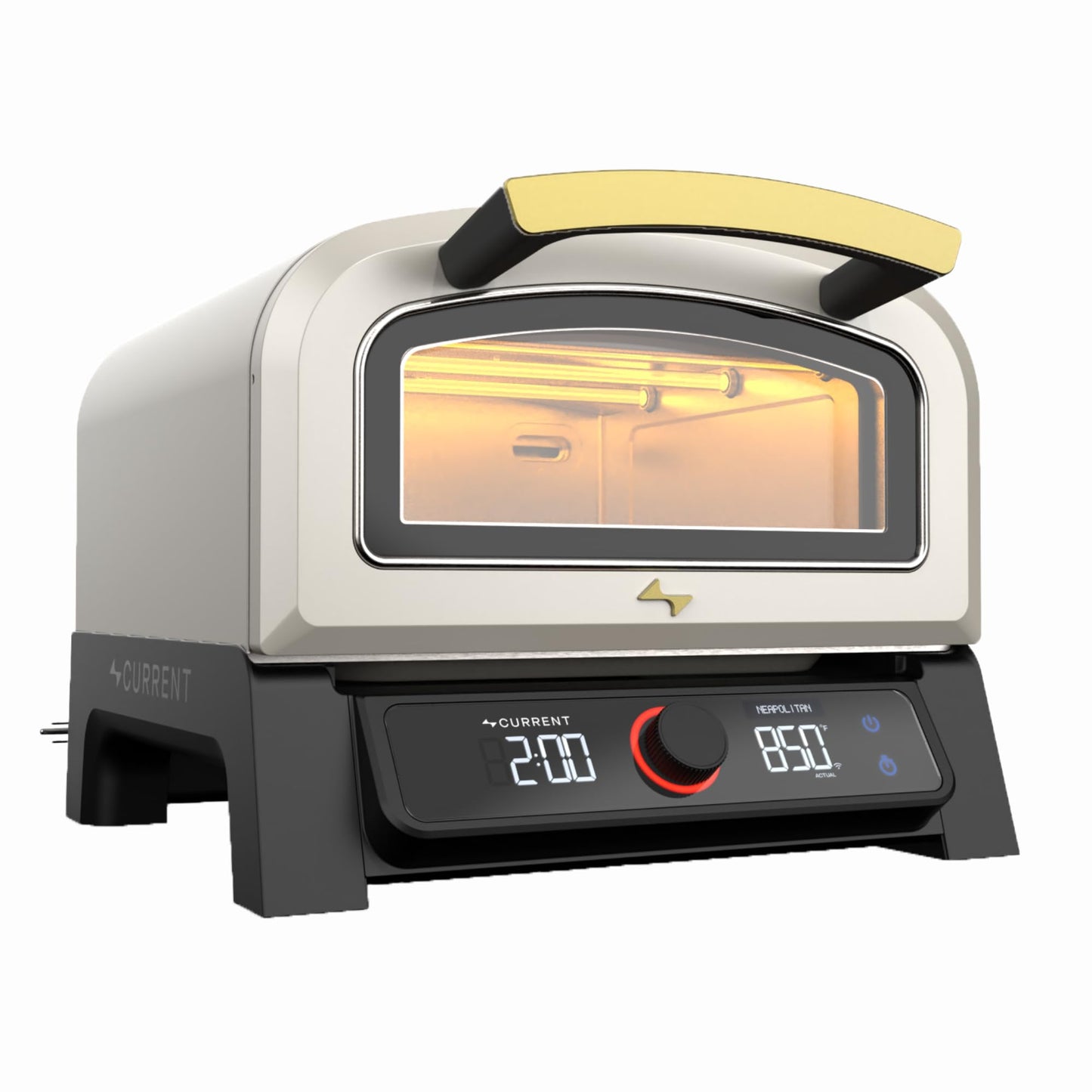 Current® Model P Electric Pizza Oven Indoor & Outdoor, 850°F Countertop Oven, No Turning Required, Perfect Pizza Every Time, Smart App Control, 12-Inch Pizza Stone Included, Sand