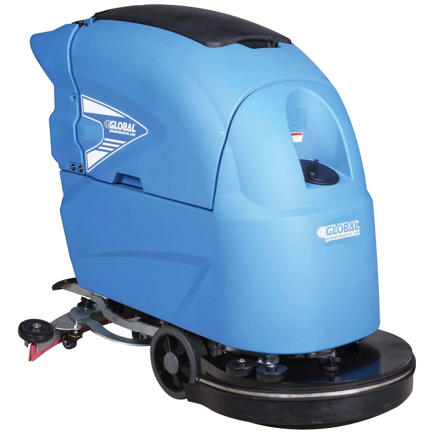 Global Industrial Commercial & Industrial Auto Walk-Behind Floor Scrubber, 20" Cleaning Path, Battery Powered, 15 Gallon Solution Tank, 17 Gallon Recovery Tank