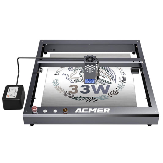 ACMER 33W Laser Engraver Machine, 33000mW Laser Cutter & Engraving Machine, 420×400mm Work Area for Stainless Steel, Metal, Wood, Acrylic, Leather, DIY Projects