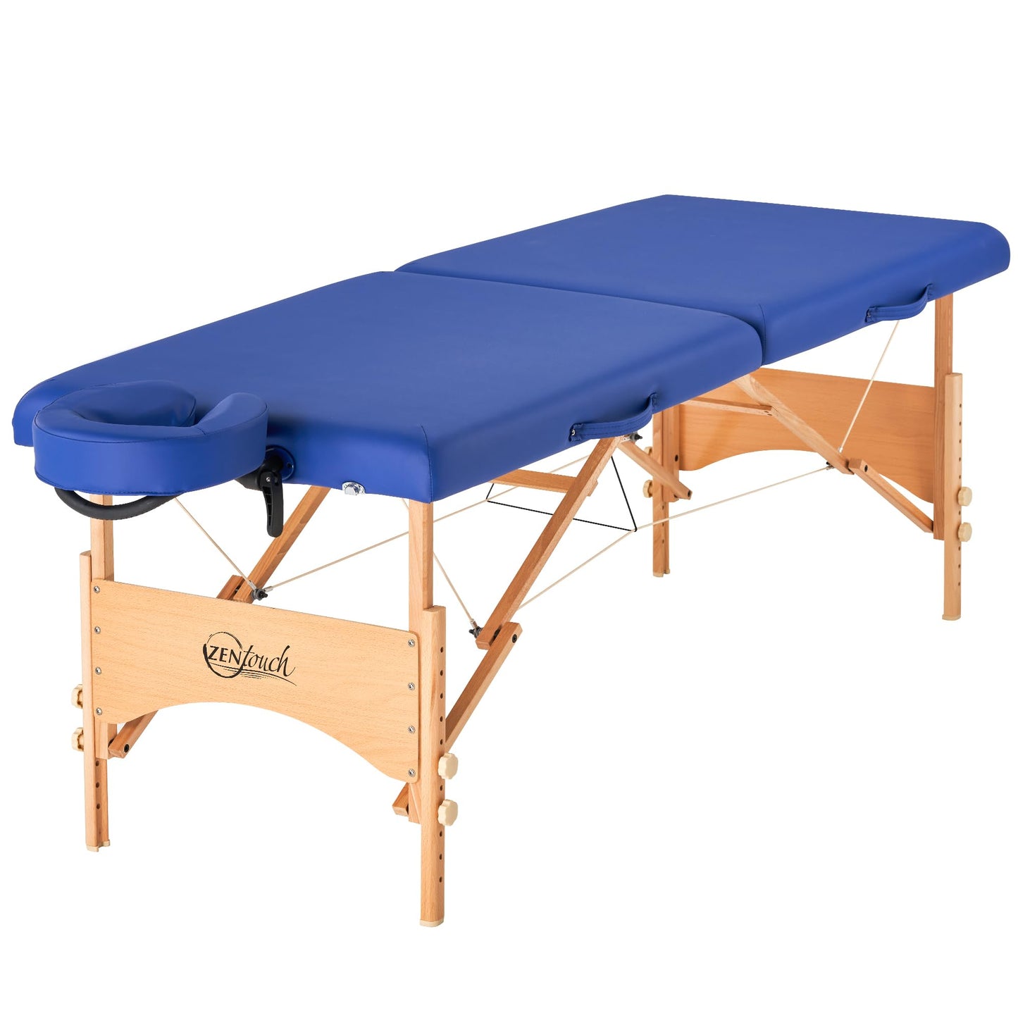 Master Zen-Touch Brady 27" Portable Massage Table – Lightweight Spa, Facial, Tattoo & Beauty Bed with Wood Frame, Sky Blue