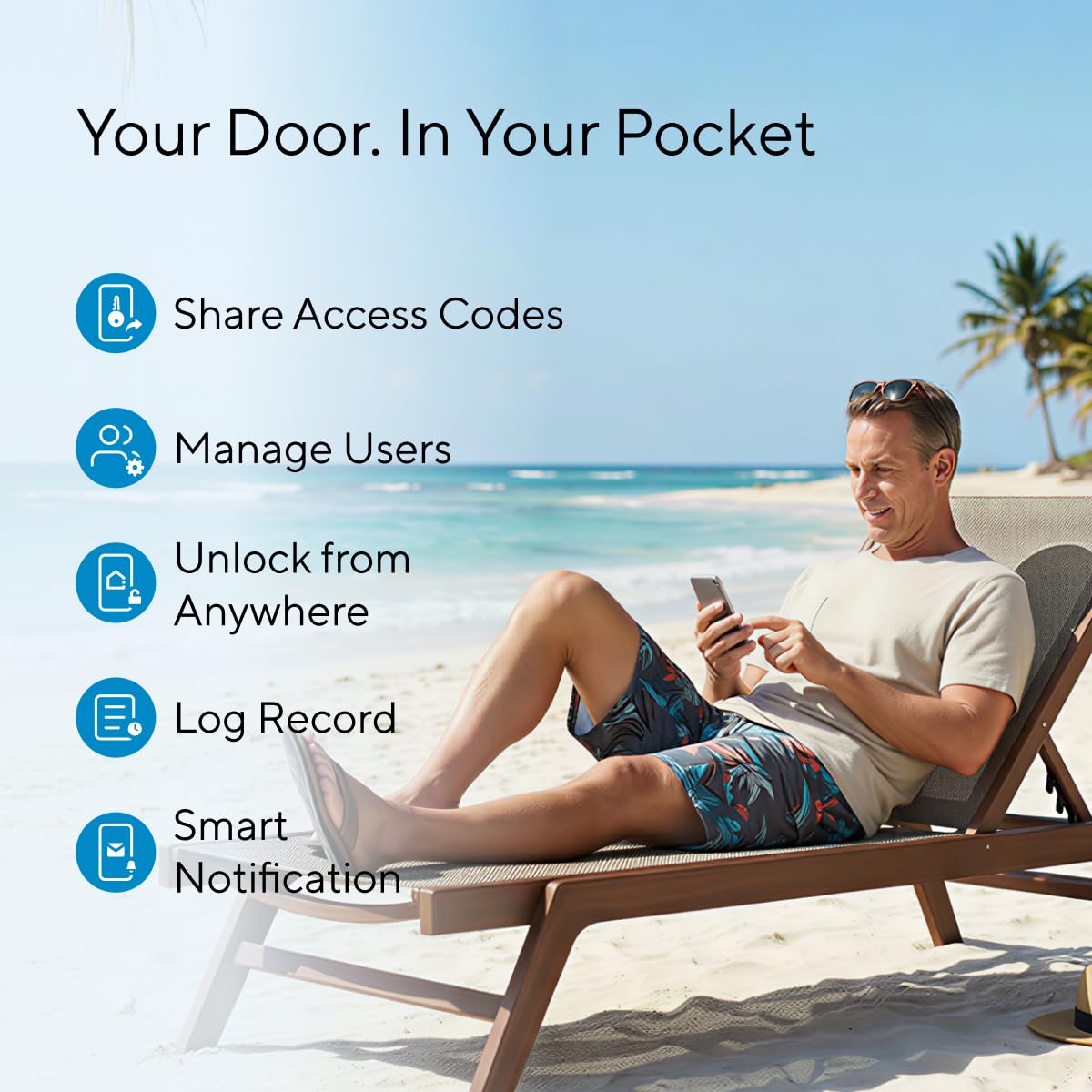 ULTRALOQ Bolt Fingerprint WiFi Smart Locks for Front Door with Door Sensor, Works with Apple Home, Alexa, Google, Keypad Door Lock with Handle, App Remote Access, Geofence Auto Unlock, Auto-Lock