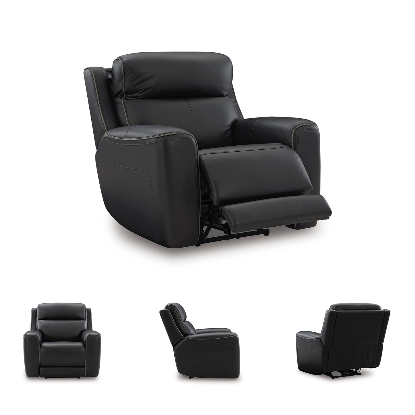 Signature Design by Ashley 5Z-Dreamlight Urban Power Recliner with Adjustable Headrest and USB Charging, Black