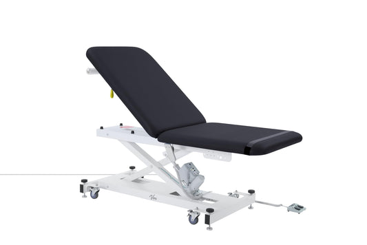 Vivacomfort Black Xro Open Base Series Power Hi-Lo Exam Table with Stirrups