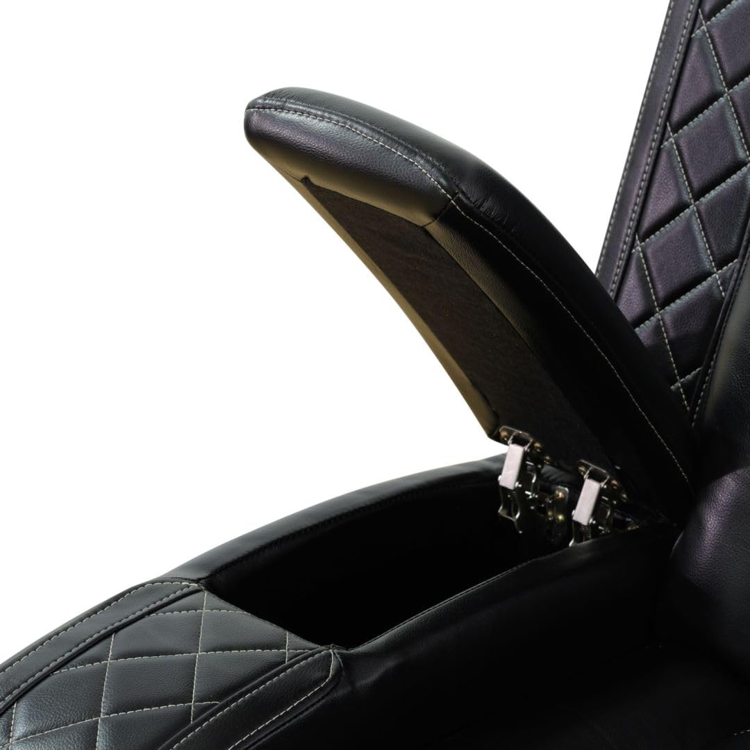 UOCFYK Electric Power Recliner Loveseat Set Living Room Furniture, Comfy Home Theater Breathing Leather Seating with USB 2.0 Charging Ports, LED Light Strips, Mid Console and Cupholders (Black)