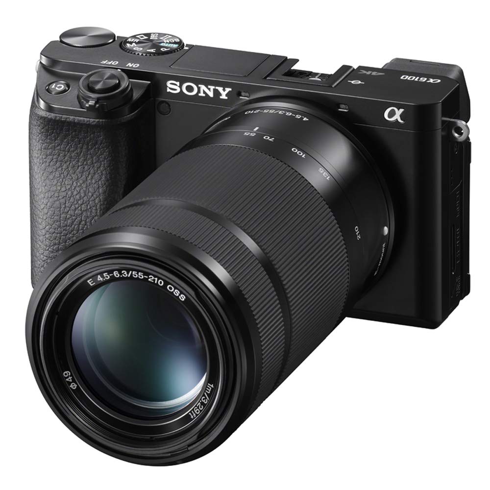 Sony a6100 Mirrorless Camera 4K APS-C ILCE-6100YB with 2 Lens Kit 16-50mm + 55-210mm | Official Sony USA Partner Model | Bundle with Deco Gear Photography Case + Flash & Accessories + Extra Battery