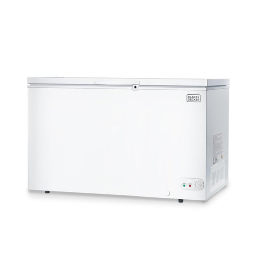 BLACK+DECKER 13 Cu. Ft. Chest Freezer, Deep Freezer with Top Opening, Freezer Chest with Removable Storage Basket, Mechanical Temperature Control, Manual Defrost, R600a Refrigerant,BCF1300E,White