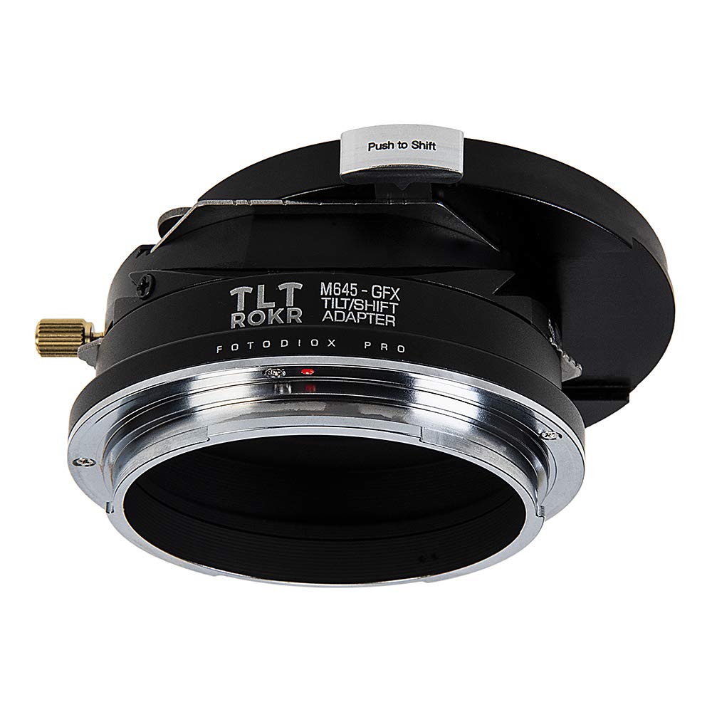 Fotodiox Pro - Tilt/Shift Lens Mount Adapter Compatible with Mamiya 645 (M645) Mount Lenses to Fujifilm Fuji G-Mount GFX Mirrorless Camera Body, (M645-GFX-TLTROKR)