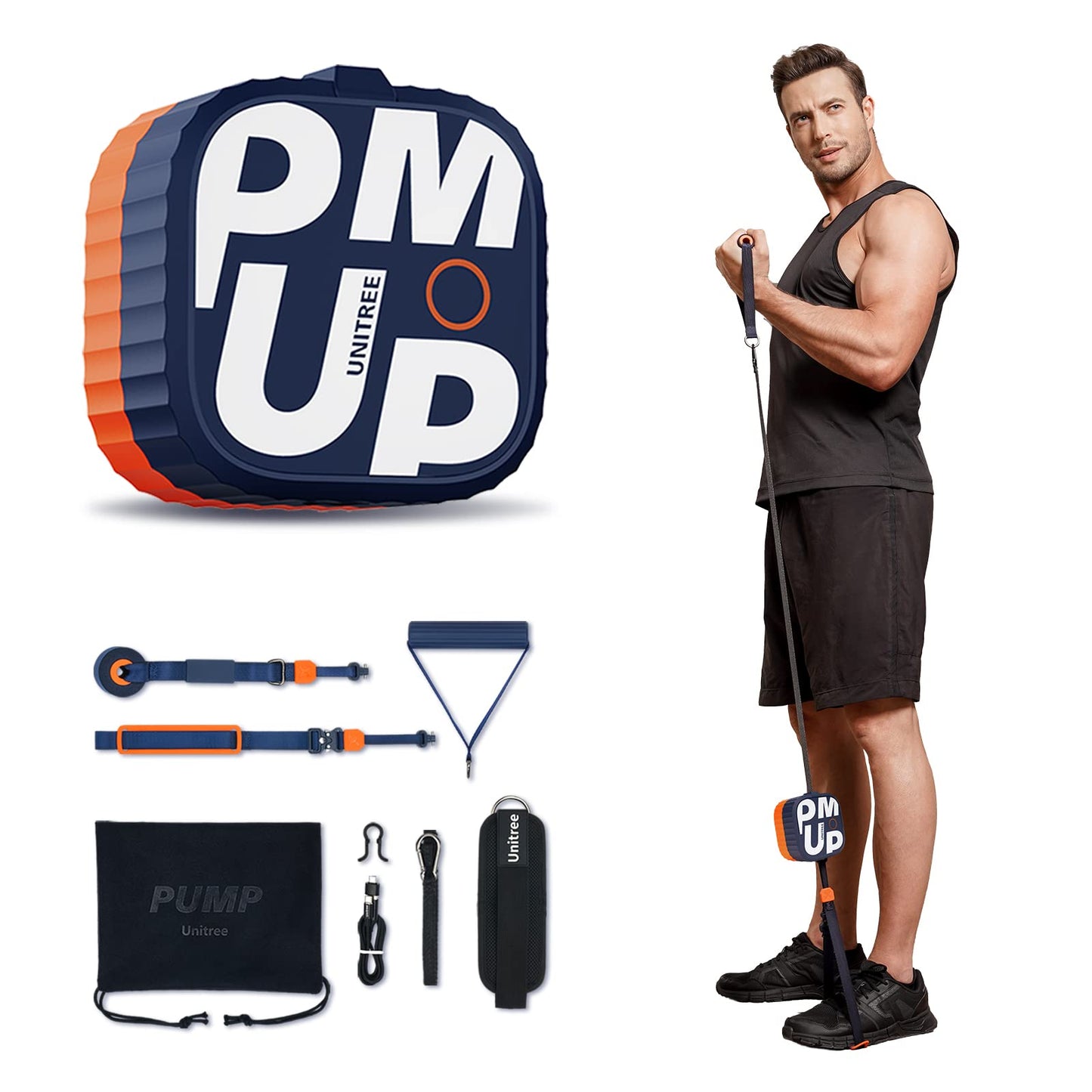 Unitree PUMP Pro Exercise Equipment Cable Machine Home Gym (Energetic Blue)