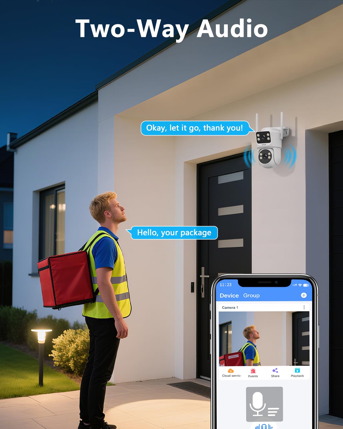 OOSSXX (2026 New) 4MP Dual Lens Wireless Security Camera System, 16CH WiFi NVR with 4 Cameras, 4 Antennas 55% Longer Range, Fixed + PTZ View, 500GB HDD, Free App No Monthly Fee