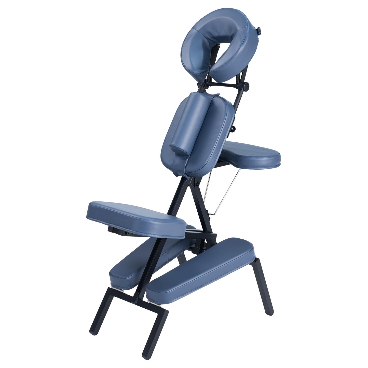 Master Massage Professional Lightweight Portable Massage Chair-Folding Foldable Aluminum Adjustable Tattoo Chair with Wheeled Carrying Case, Aluminum, Blue