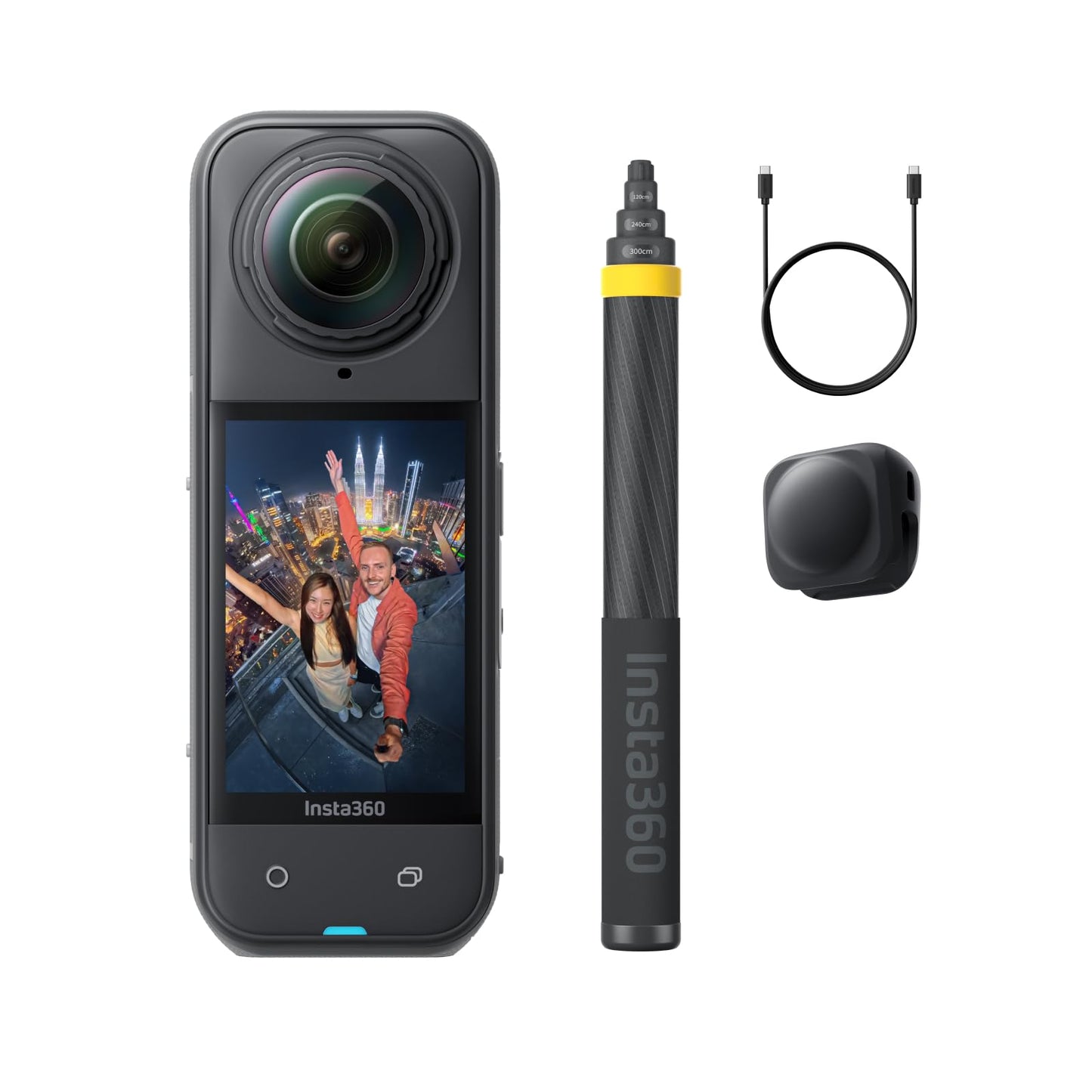 Insta360 X5 No Drone Bundle - Waterproof 8K 360° Action Camera, Invisible Selfie Stick Effect, Leading Low Light, Rugged & Replaceable Lens, 3-Hour Battery, Clear Audio, Stabilization