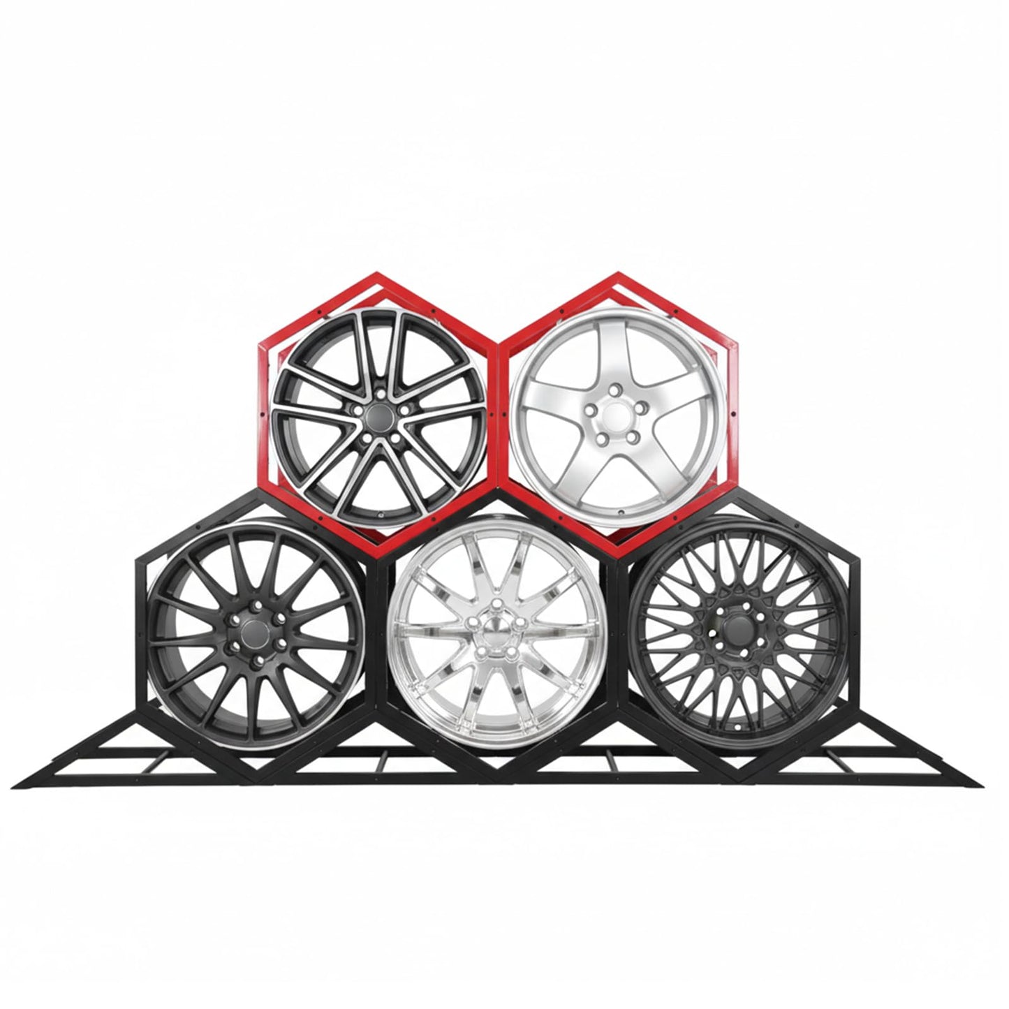 Heavy Duty Tire Storage Rack Adjustable Tire Rack for Garage Wall Mount Wheel Organizer Holder for Exhibition Shop Garage Trade Show