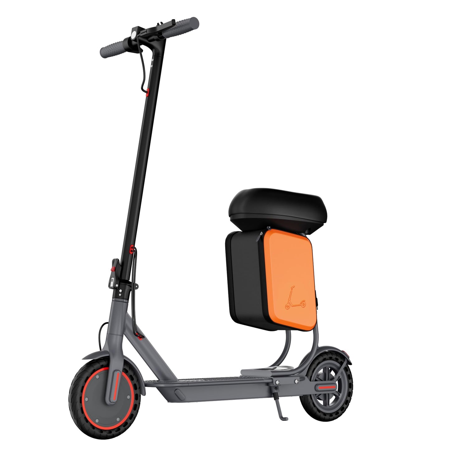 Qlaway 8.5" Aluminum Alloy Frame E Scooter for Adults 19 MPH Sport Escooter 350W Motor, Electric Scooter Up to 22 Miles Range, Bearing 265 LBS/APP Control/Seat