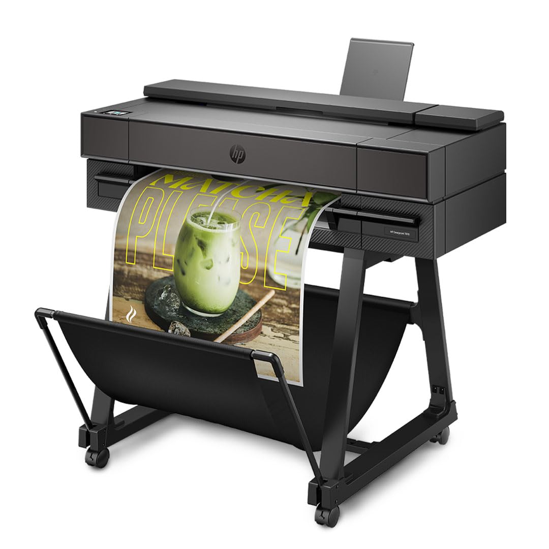 HP DesignJet T870 Large Format 24-inch Plotter Printer, for Easy & Secure Multi-Size Prints. Includes 2-Year Care Pack with Onsite Support (AM0X9H)