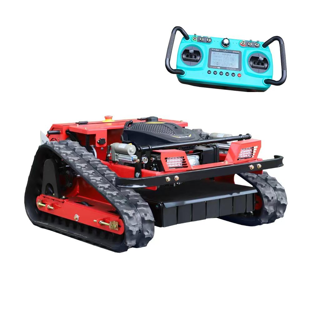 Infront Remote Control Lawn Mower, 20 Inch Cutting Width, Adjustable Height 0.79-5.9 Inches, Track Design,All-Terrain for Steep Slopes Tall Grass Large Lawns