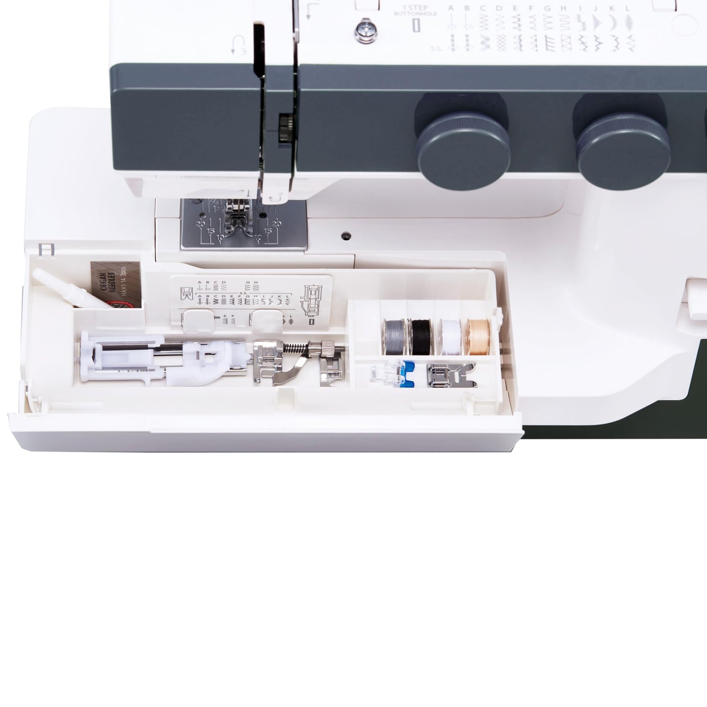 Janome 1522BL Mechanical Sewing Machine - Aesthetic Black Sewing Machine for Beginners, 22 Built in Stitches, 1 Step Buttonhole, Heavy Duty Metal Frame, Built in Needle Threader for Easy Use
