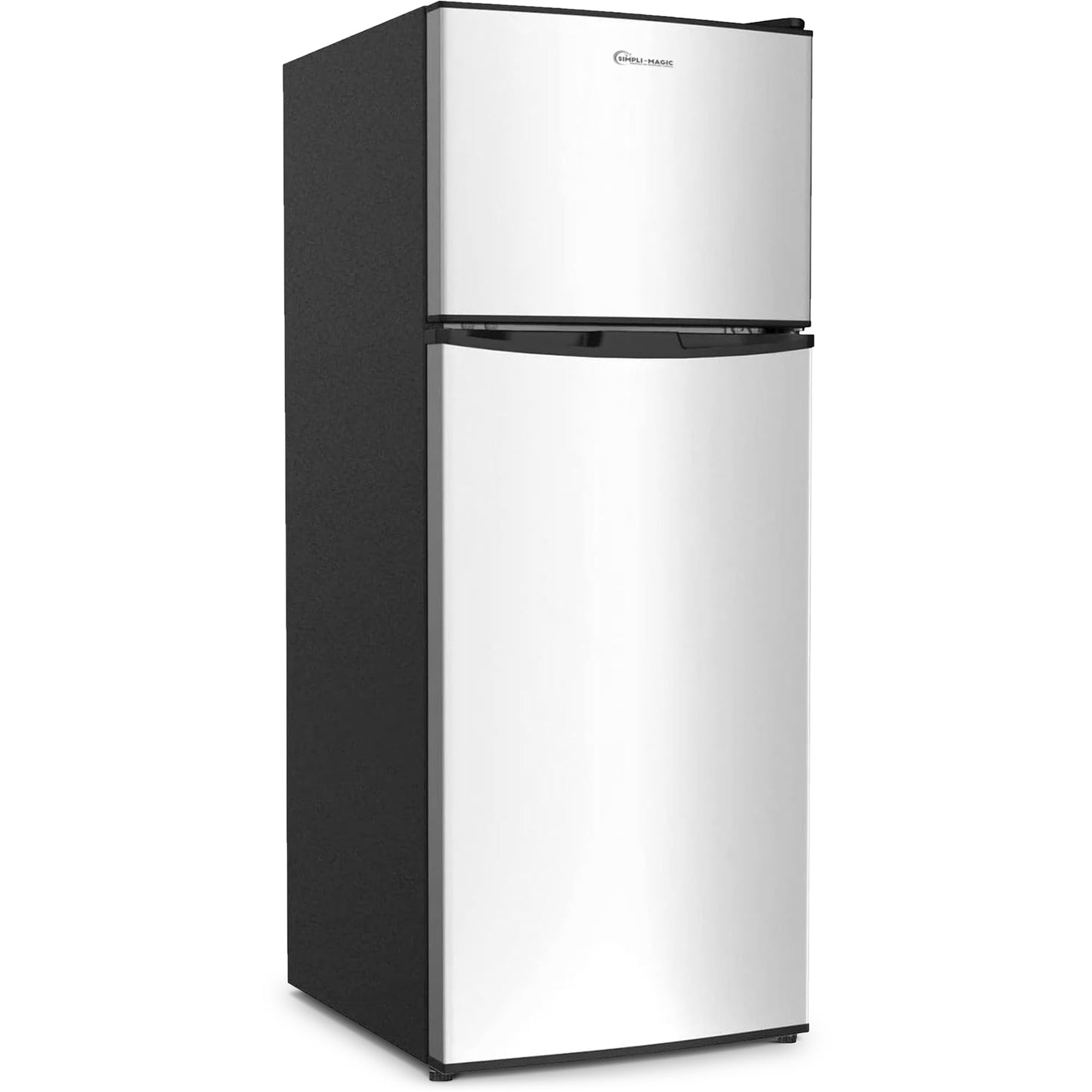 Simpli-Magic 4.0 Cu.Ft. Mini Fridge with Freezer – Compact Double Door Refrigerator for Dorm, Office, Bedroom – Adjustable Thermostat, Energy Efficient, Stainless Steel