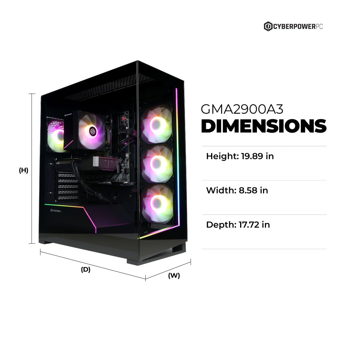 CyberPowerPC Gamer Master Gaming PC, AMD Ryzen 7 8700F 4.1GHz, GeForce RTX 5060 Ti 8GB, 16GB DDR5, 1TB PCIe 4.0 SSD, WiFi Ready & Windows 11 Home (GMA2900A3)
