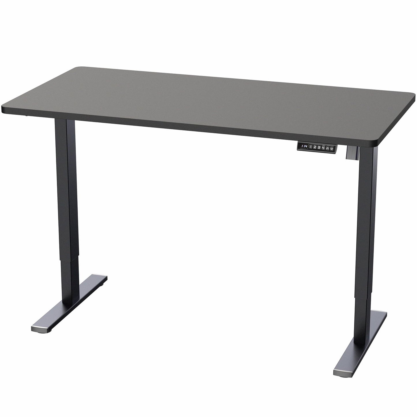 VIVO Electric 55 x 28 in Standing Desk, Memory Height Adjustment, 1B Series, Holds 220 lbs, One-Piece Black Top, Black Frame, DESK-KIT-1B55B