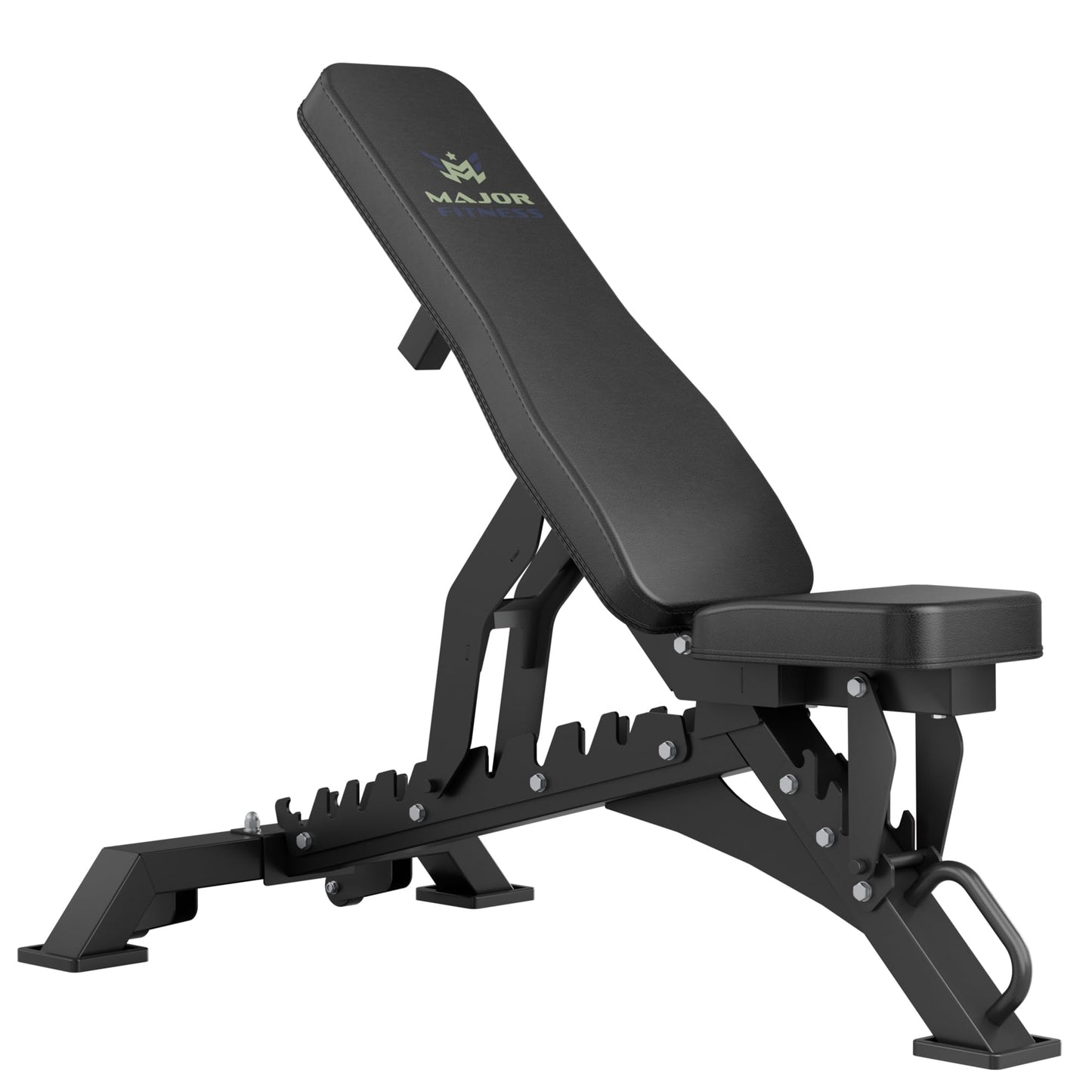 Major Fitness Weight Bench - 1300LBS Weight Capacity and 36 Adjustable Positions Strength Training Bench for Garage and Home Gym Workouts (Black)