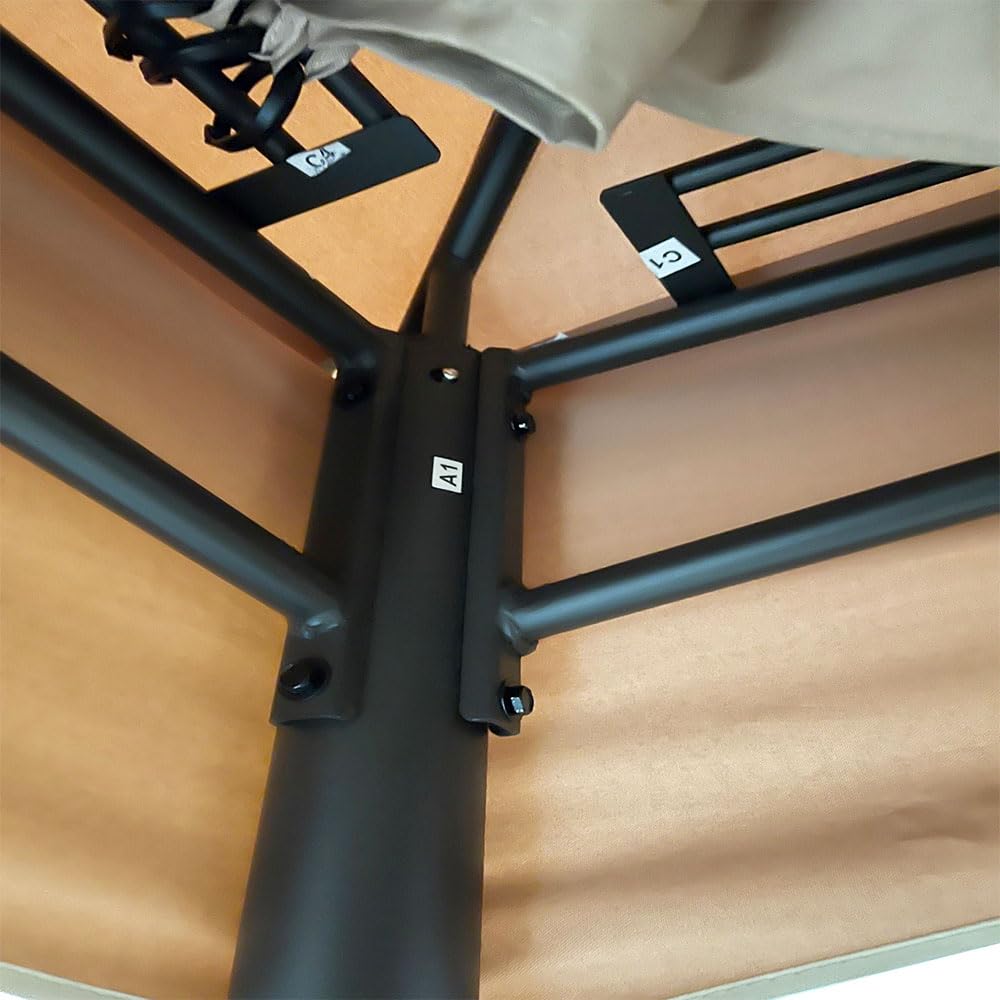 Garden Winds Replacement Canopy Top Cover Compatible with The A101012201 Zanker Gazebo - Riplock 350 - Slate Gray