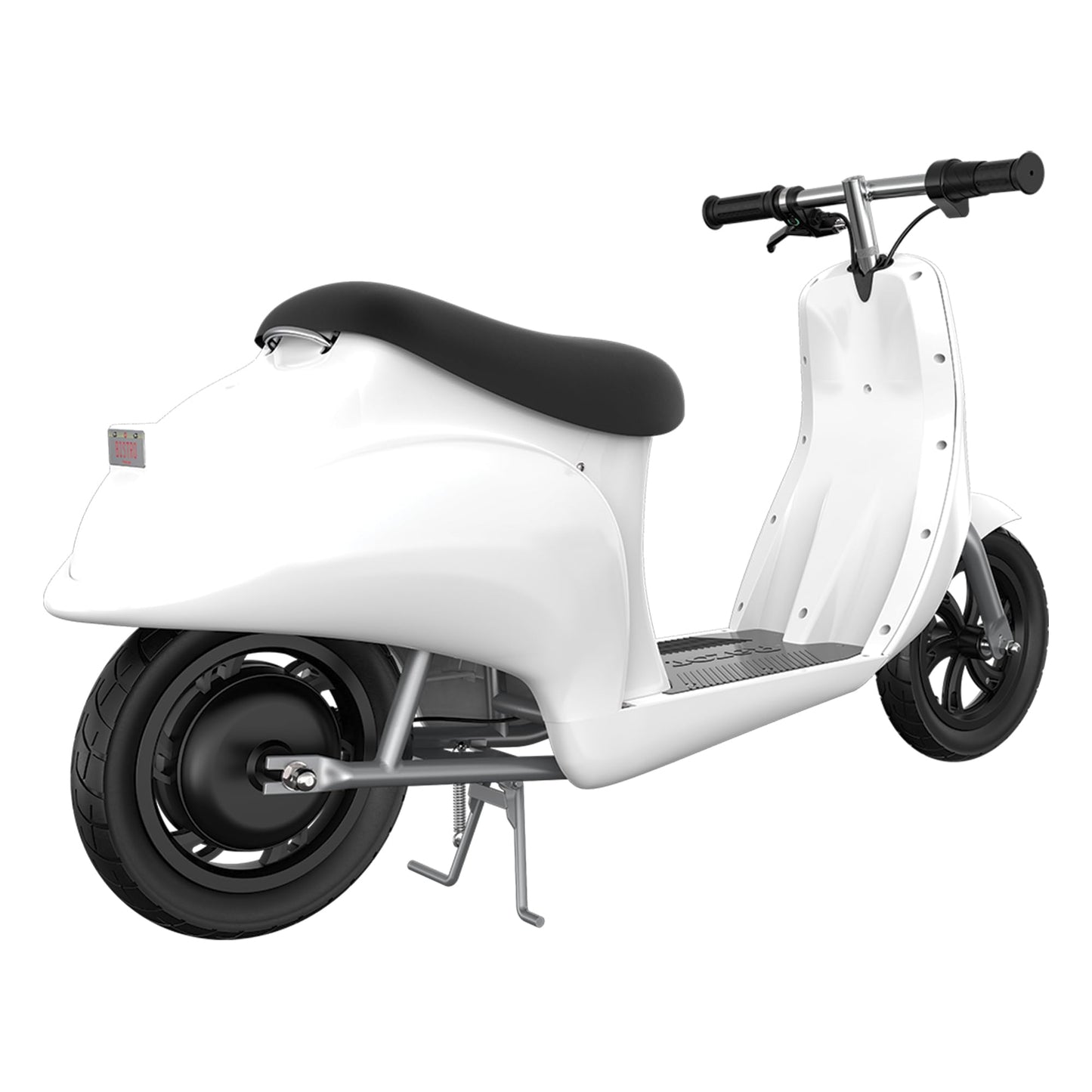 Razor Electric Retro Scooter for Ages 8+, 170 lb Max Weight, White, w/ 250W Motor, 12.5” Tires & 24V Battery, Up to 15 MPH, Pocket Mod – Lightweight Ride On Motorcycle Bike for Young and Teen Riders