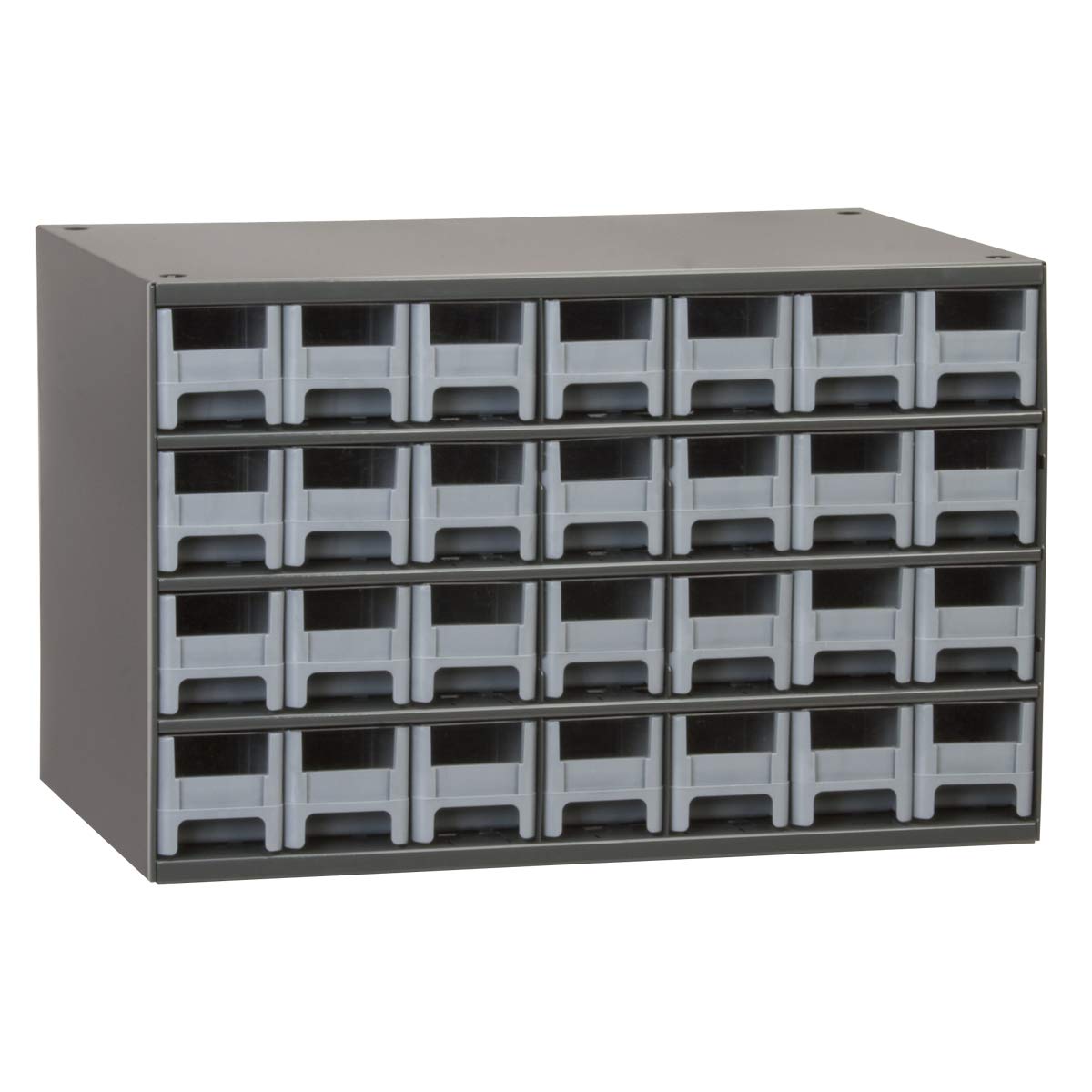 Akro-Mils Steel Garage Storage Cabinet, Small Parts Organizer Metal Cabinet for Hardware, Nails, Screws, Bolts, Nuts, and More, 17" W x 11" D x 11" H, 28-Drawer, Gray Cabinet/Gray Drawers (19228)