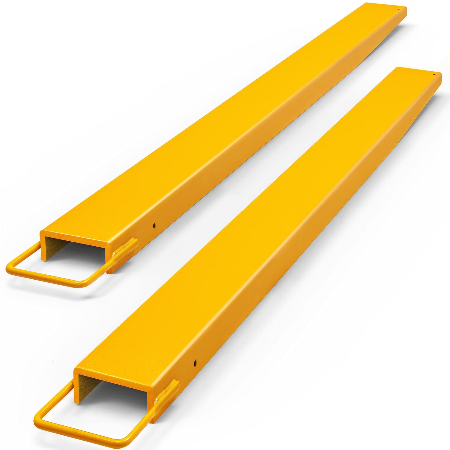YITAMOTOR Forklift Extensions 92 Inch Length & 4.5 Inch Width, Heavy Duty Steel Fork Extender Reach, 1 Pair Pallet Fork Extension for Forklift Truck, Yellow (92"x4.5")