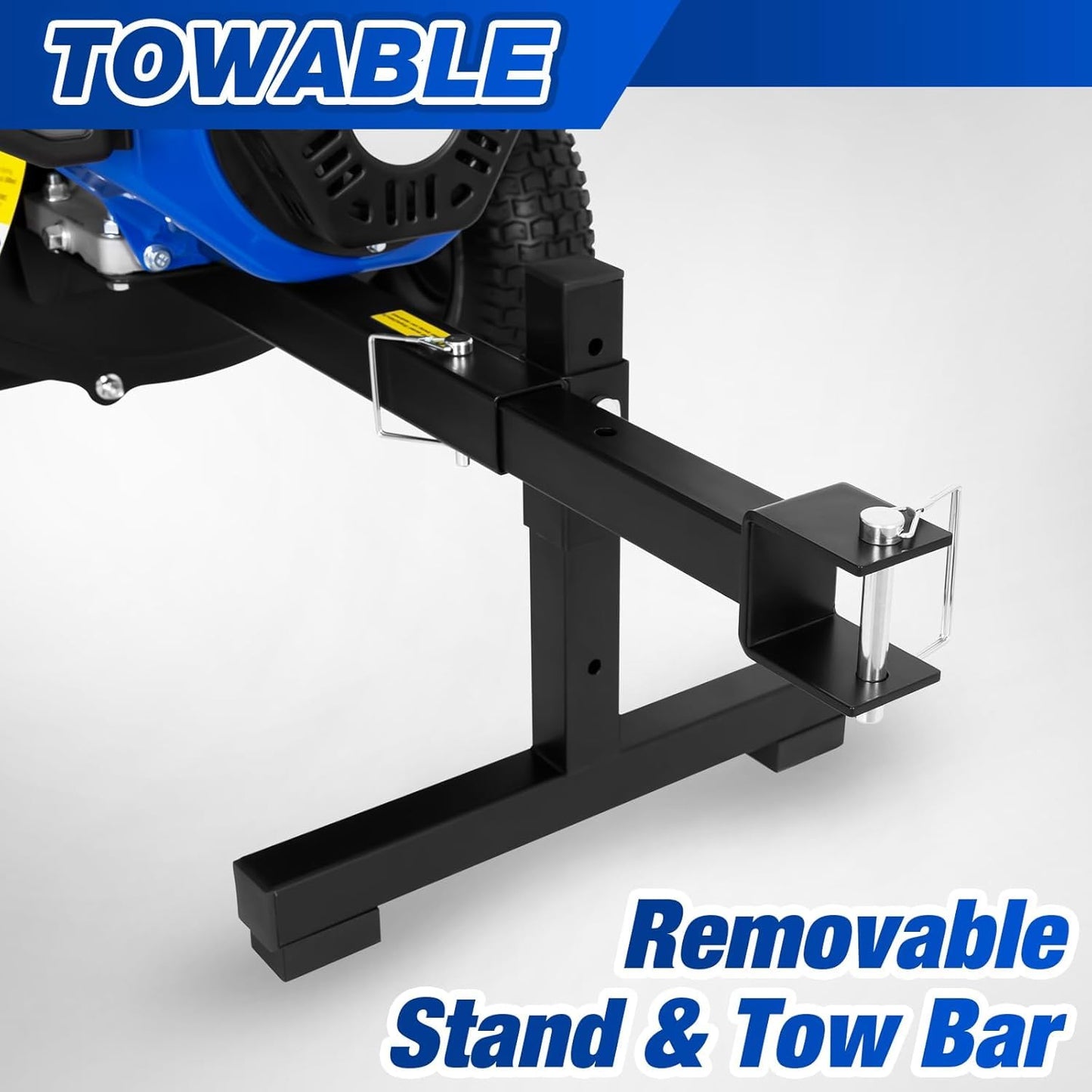 BILT HARD Wood Chipper with Tow Hitch - 7.5 HP 224cc Gas Powered Shredder Towable, 3 in 1 Multi-Function Heavy Duty, 3" Max Wood Diameter Capacity with Collection Bag