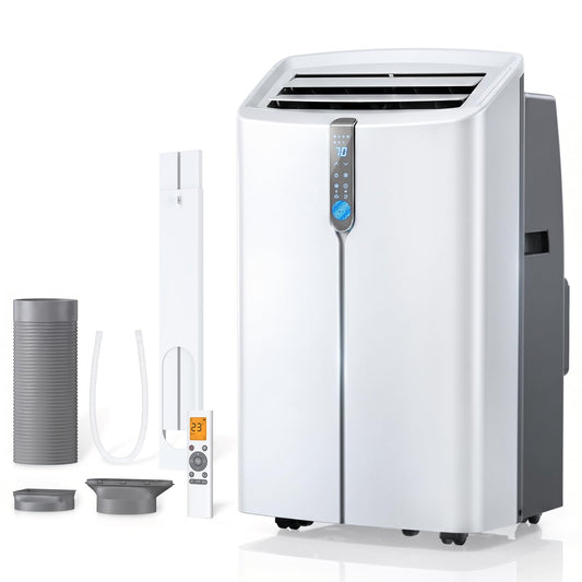 12000 BTU Smart Portable Air Conditioners, AC Unit Cools up to 600 sq. ft, Cooling, Dehumidifier & Fan, Auto Evaporation, Touchscreen, Silent Sleep Mode Portable AC with Remote & Ventilation Kit