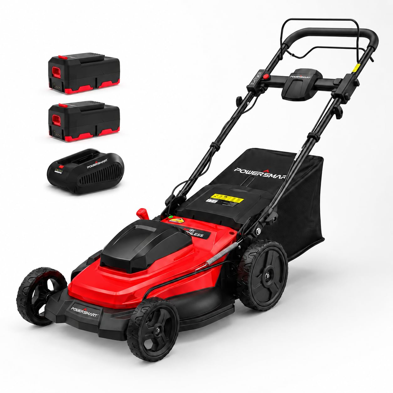 20" Self Propelled Cordless Lawn Mower,40V 2x4.0 Ah Battery Lawn Mower with Dual Battery Slots & Steel Deck, 3-in-1 Walk-Behind Mower (Bagging/Mulching), Space Saving Foldable
