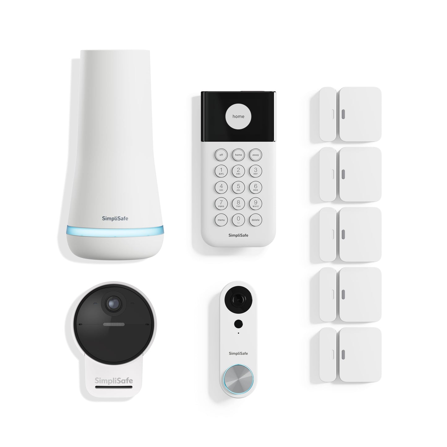SimpliSafe 9 Piece Wireless Home Security System Gen 3 with Outdoor Camera and Wired Video Doorbell - Optional 24/7 Professional Monitoring - No Contract - Compatible with Alexa and Google Assistant