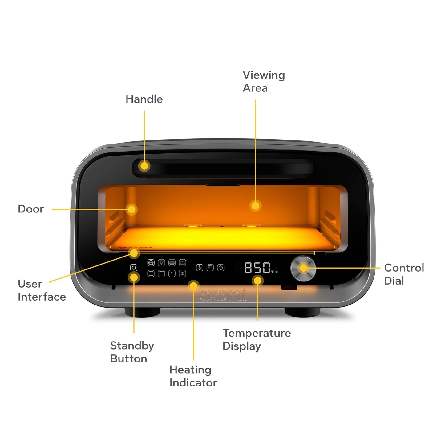 Ooni Volt 2 Electric Indoor Pizza Oven - Versatile Countertop Electric Toaster Oven, Cook 12 Inch Pizzas and More - Charcoal Grey