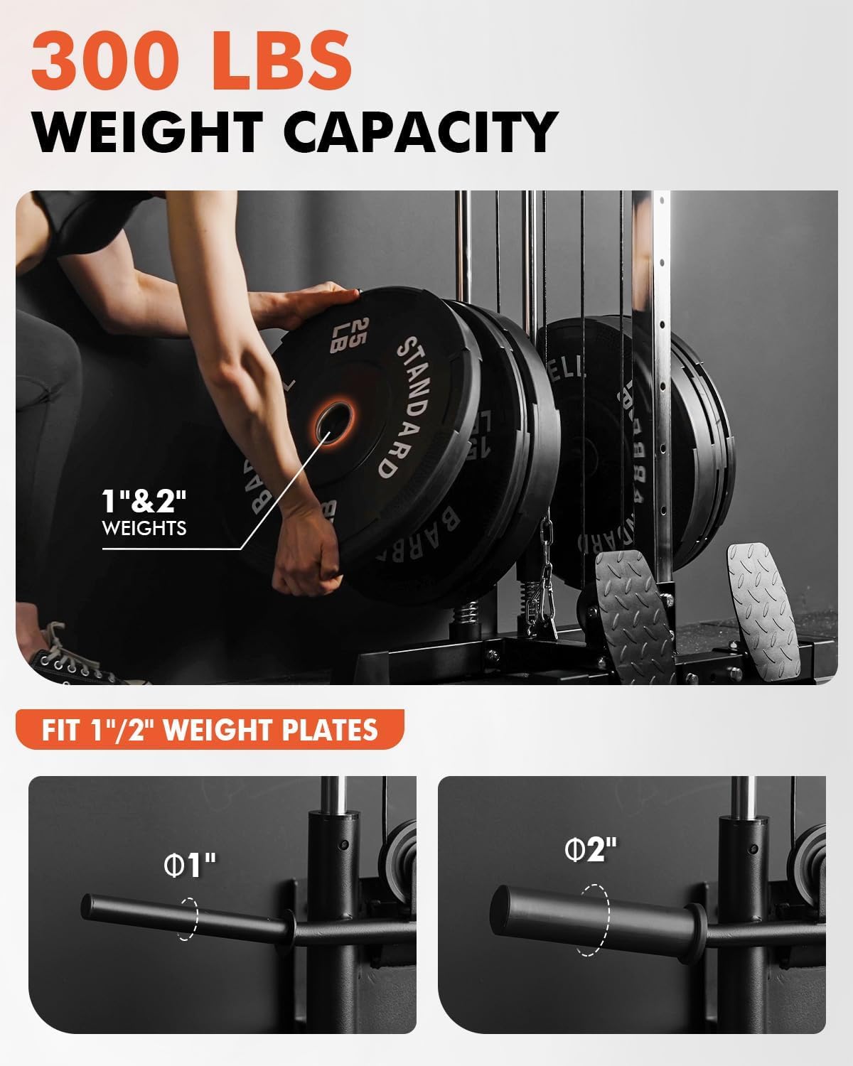 Mikolo Wall Mount Cable Station, Cable Crossover Machine with Dual Pulley System and 19 Adjustable Positions for Home Gym Fitness Equipment, Black