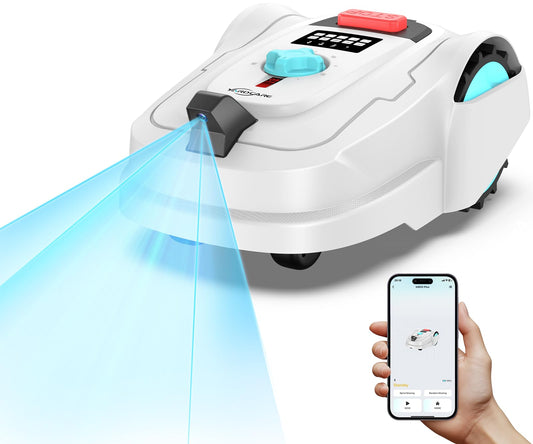 YARDCARE 2026 M800Plus 3D Vision Cordless Robot Lawn Mower with Bow-Shaped Path Mowing, APP Control, Robotic Lawnmower with Obstacle Avoidance, Auto-Charging for Lawns up to 8611 sq.ft, White