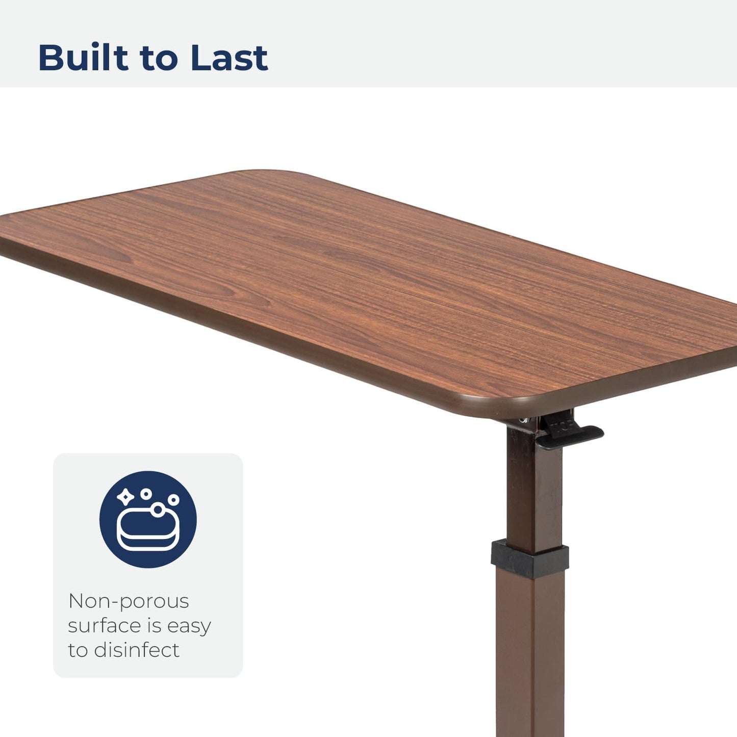 Drive Medical 13085LN Left Side Seat Lift Chair Overbed Table, Walnut