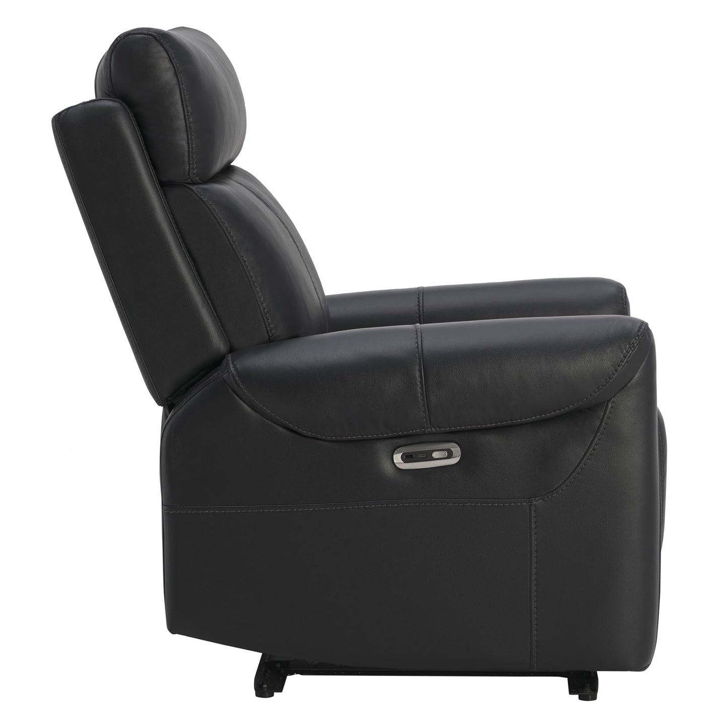 KISLOT Leather Recliner Chair for Adults Wall Hugger RV Recliner with USB Charging Ports Electric Power Reclining Sofa for Living Room Home Theater Seating Bedroom