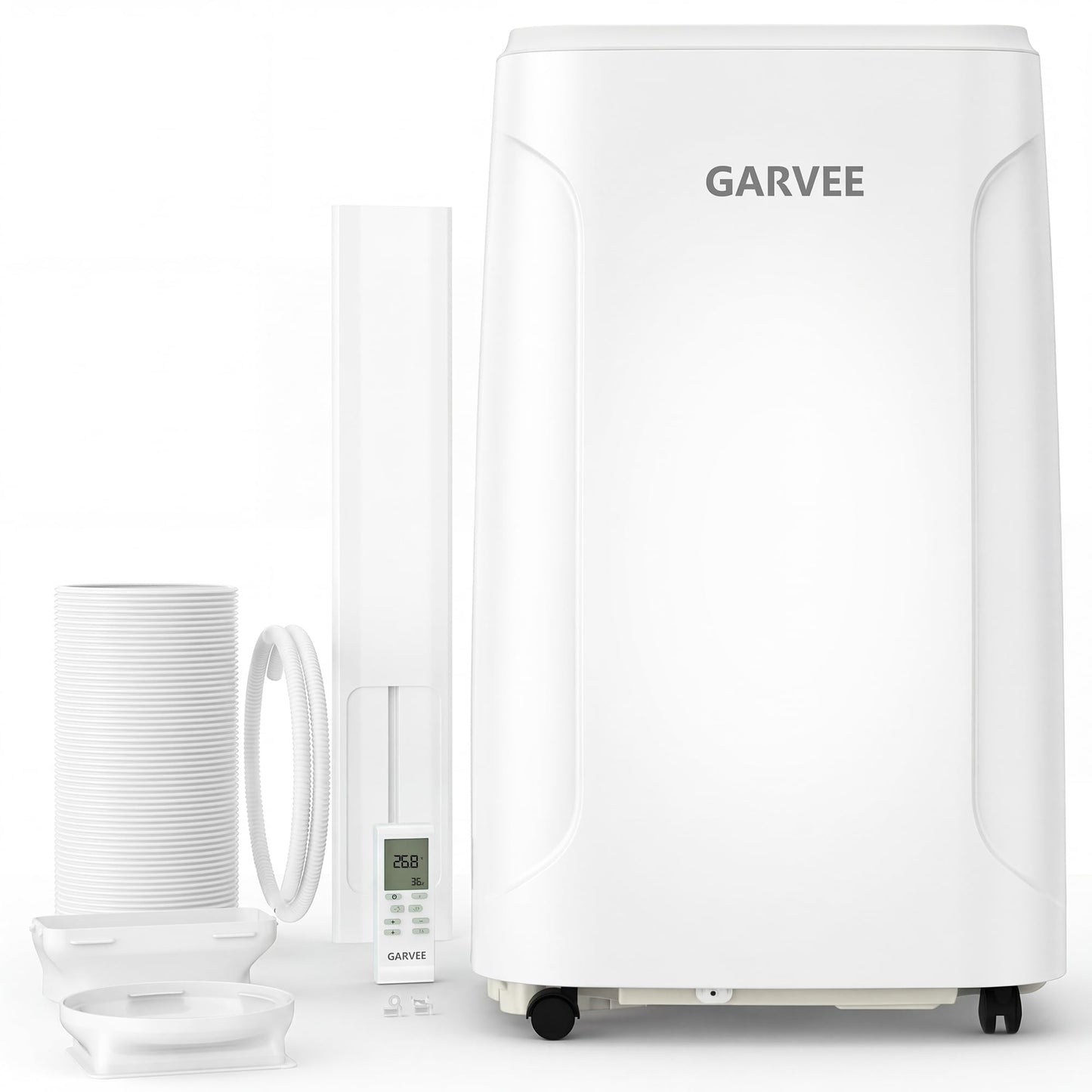 Garvee Portable Air Conditioner 14,000BTU, Remote Control, Portable AC Unit, Dehumidifier, Fan, 850Sq.Ft Cool/Dry/Swing,Quite,LCD Display,Fast Cool, Air Purification,1400W, CEER7.83,Grey