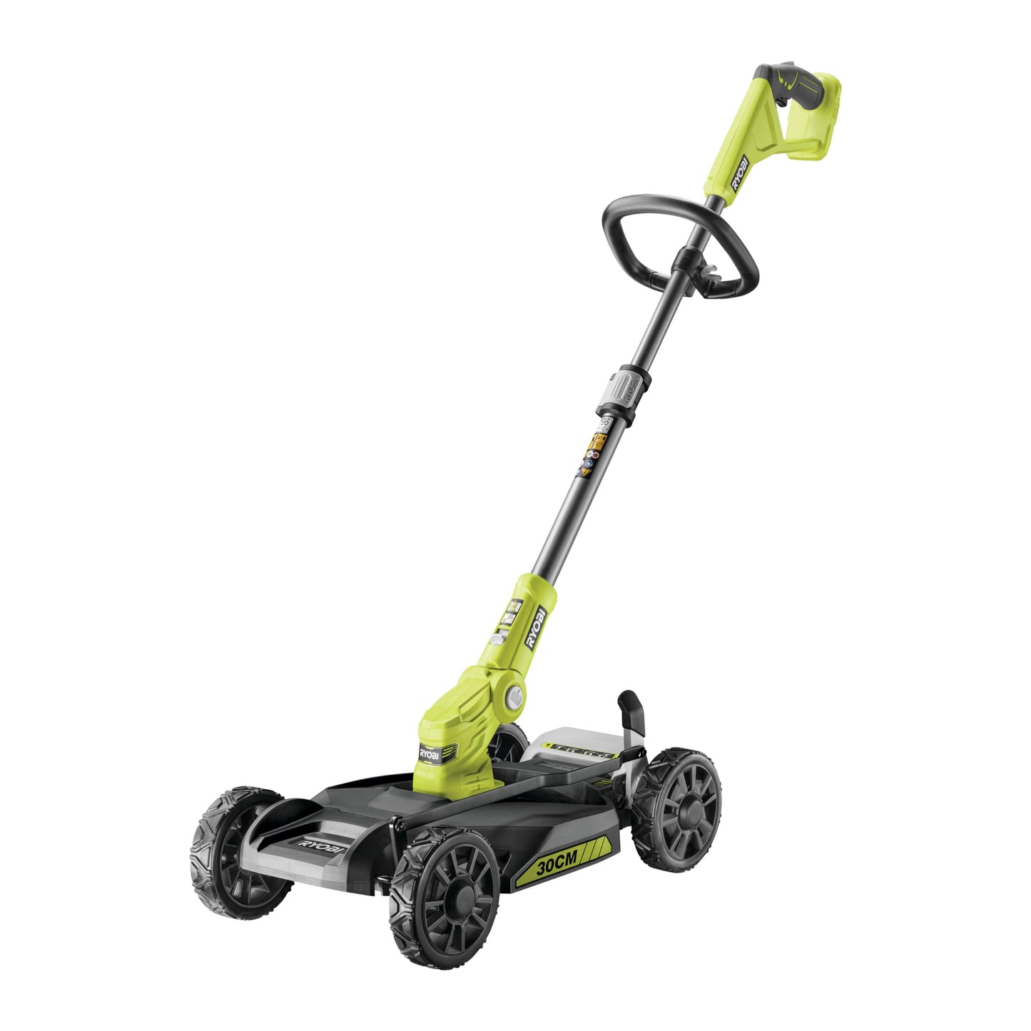 RYOBI 3-in-1 18 V Lawn Mower/Edger/Edger - Cutting Diameter 30 cm - Mulching - Wire Diameter 1 x 1.6 mm - Telescopic Tube - Sold Without Battery or Charger - Green