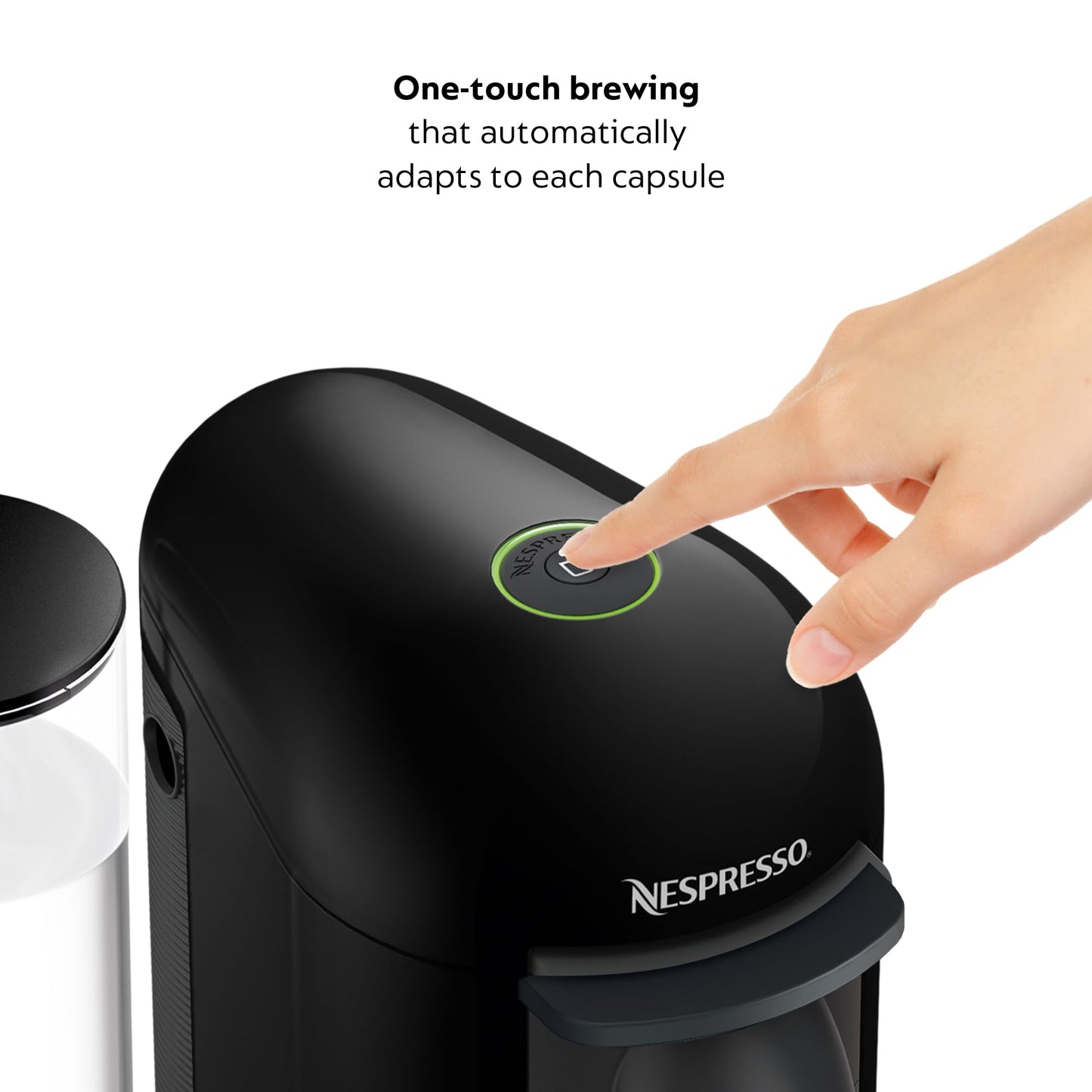 Nespresso Vertuo Plus Coffee and Espresso Maker by Breville, Ink Black with Aeroccino Milk Frother