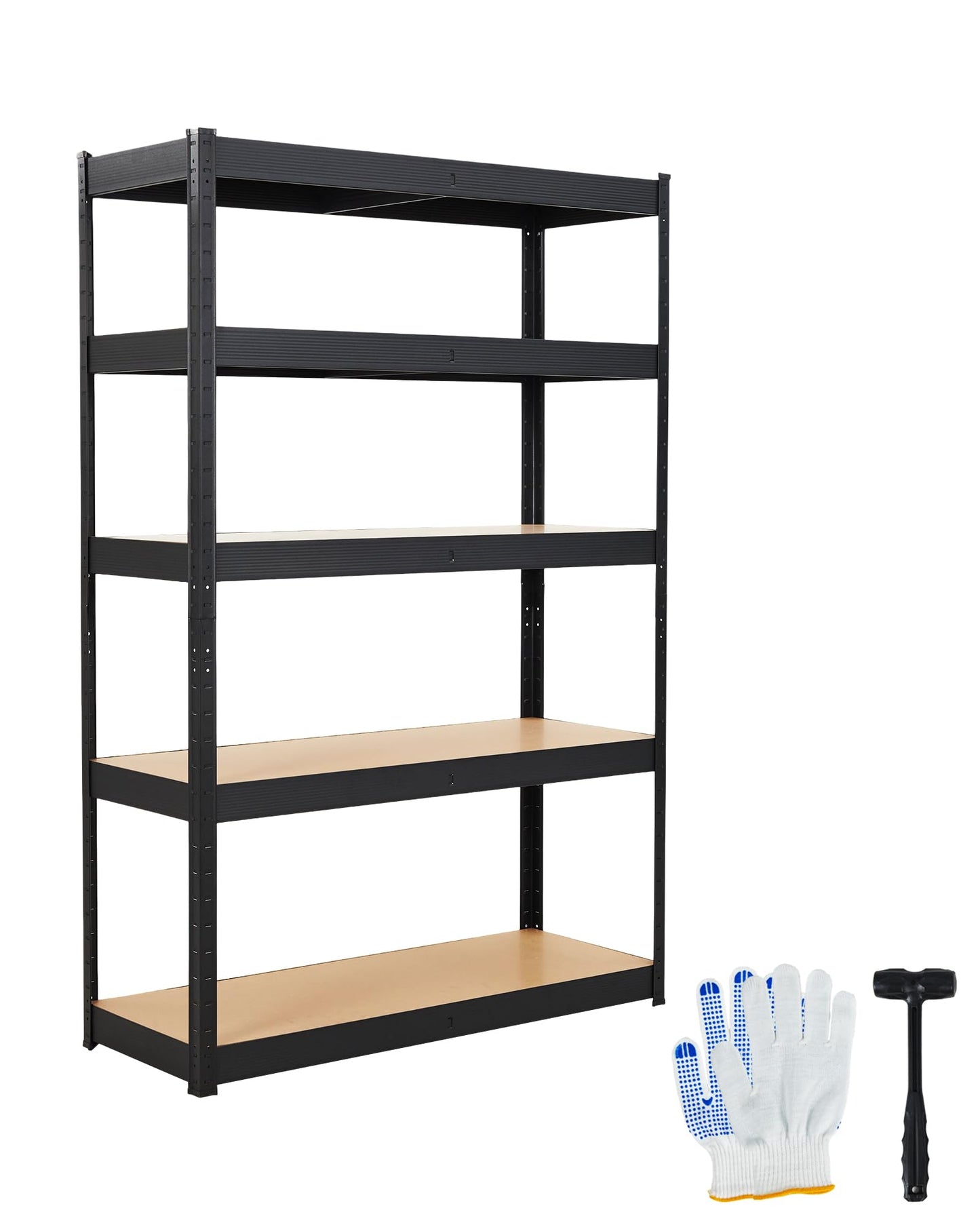 Garage Storage Shelves,48x24x72 Heavy Duty Garage Shelving Metal Adjustable Garage Shelves,5-Tier Adjustable Shelving Units,Loads 2000 LBS,Metal Storage Utility Racks for Warehouse,Pantry, Basement