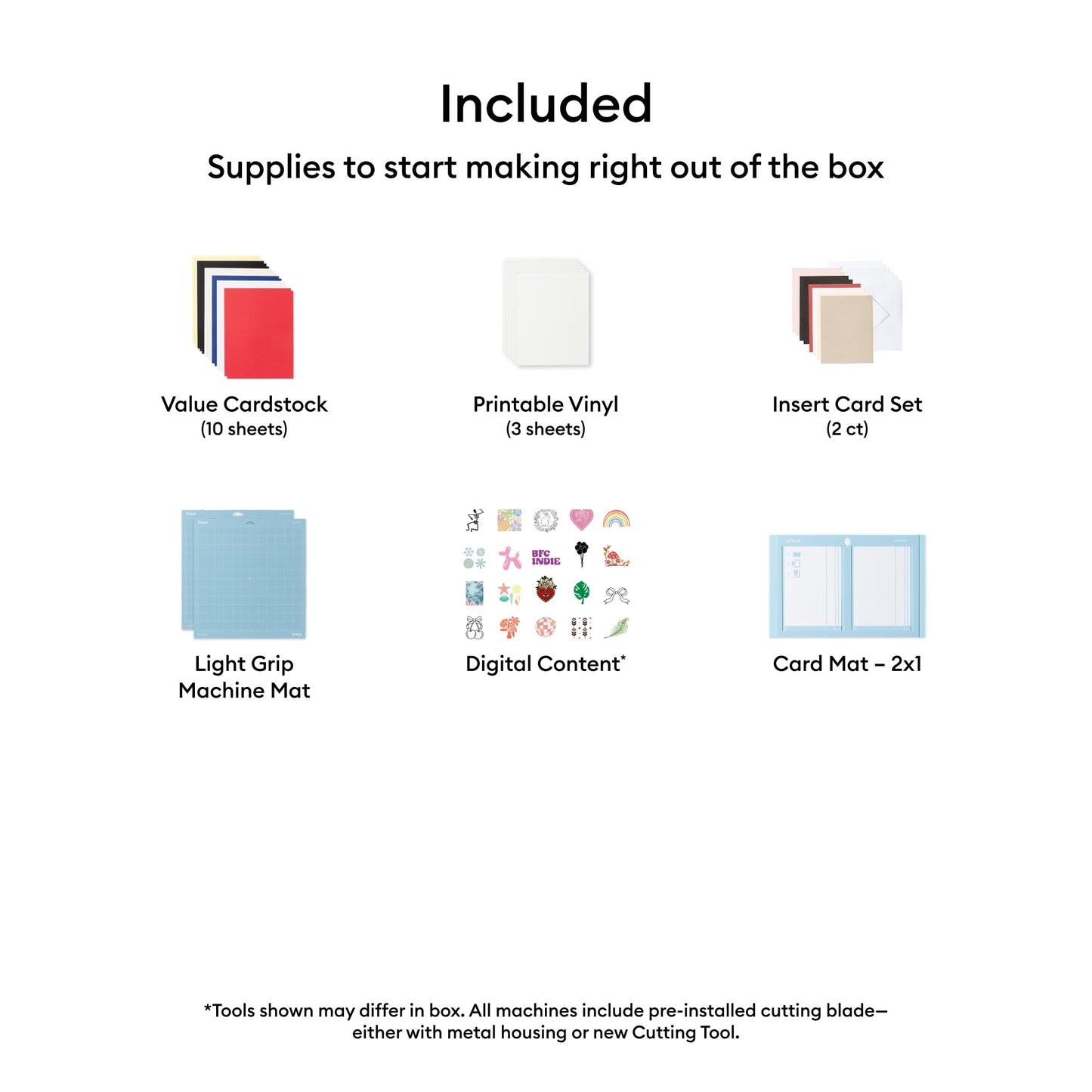 Cricut Explore® 5 Essential Bundle + Digital Content, Taupe - Precise Cutting Machine - Works with 100+ Materials - Sleek, Simplified Design - Includes Supplies for 65 Projects + Bonus Digital Content
