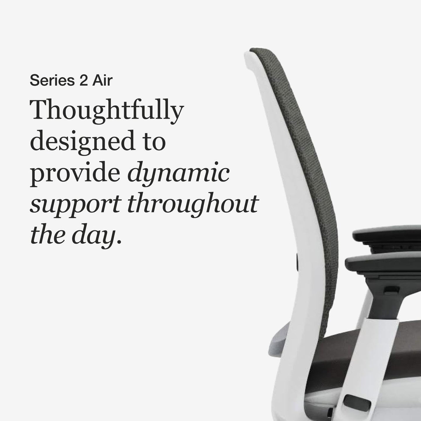 Steelcase Series 2 Office Chair - Ergonomic Work Chair with Wheels for Carpet - with Back Support, Weight-Activated Adjustment & Arm Support - Adjustable Rolling Chairs for Desk - Graphite