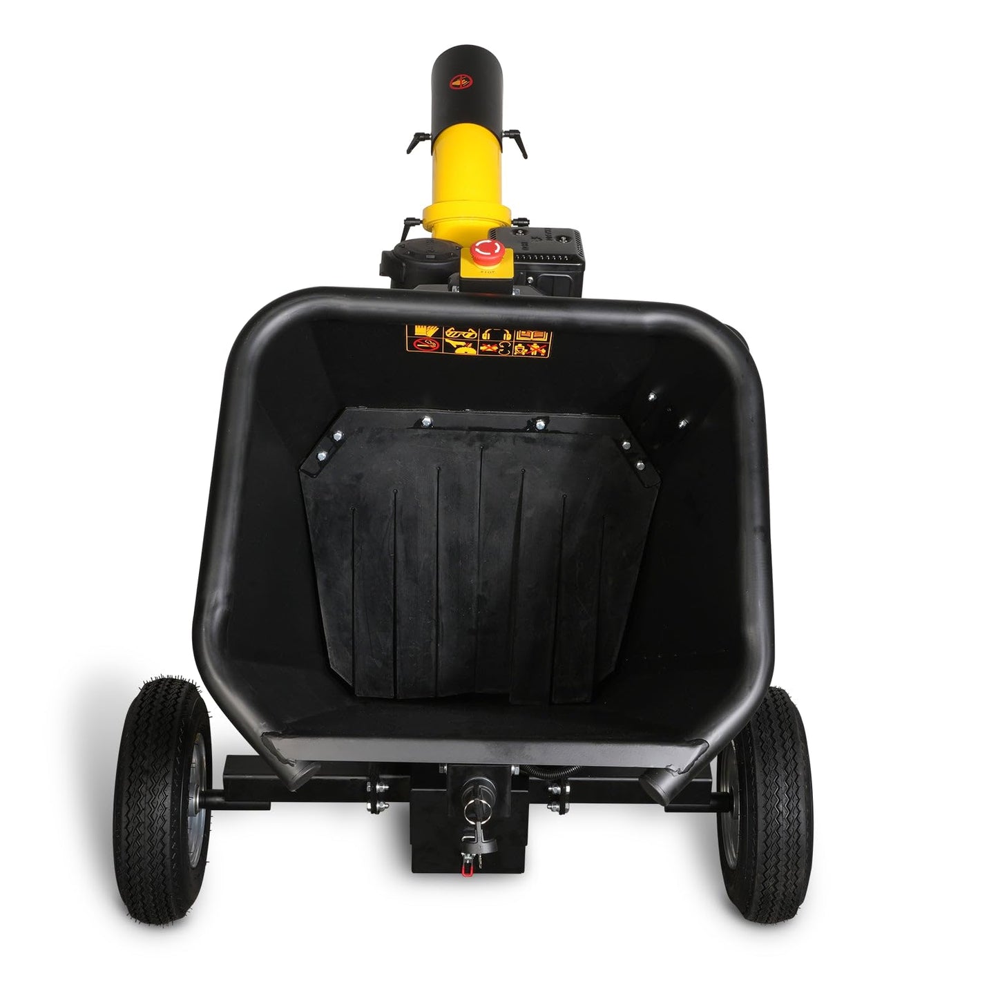 MechMaxx 5'' inch Kohler 429cc 14hp E-Start Gas Powered Wood Chipper Shredder Mulcher with Towbar/Emergency Stop Button,Model GS1500 Black